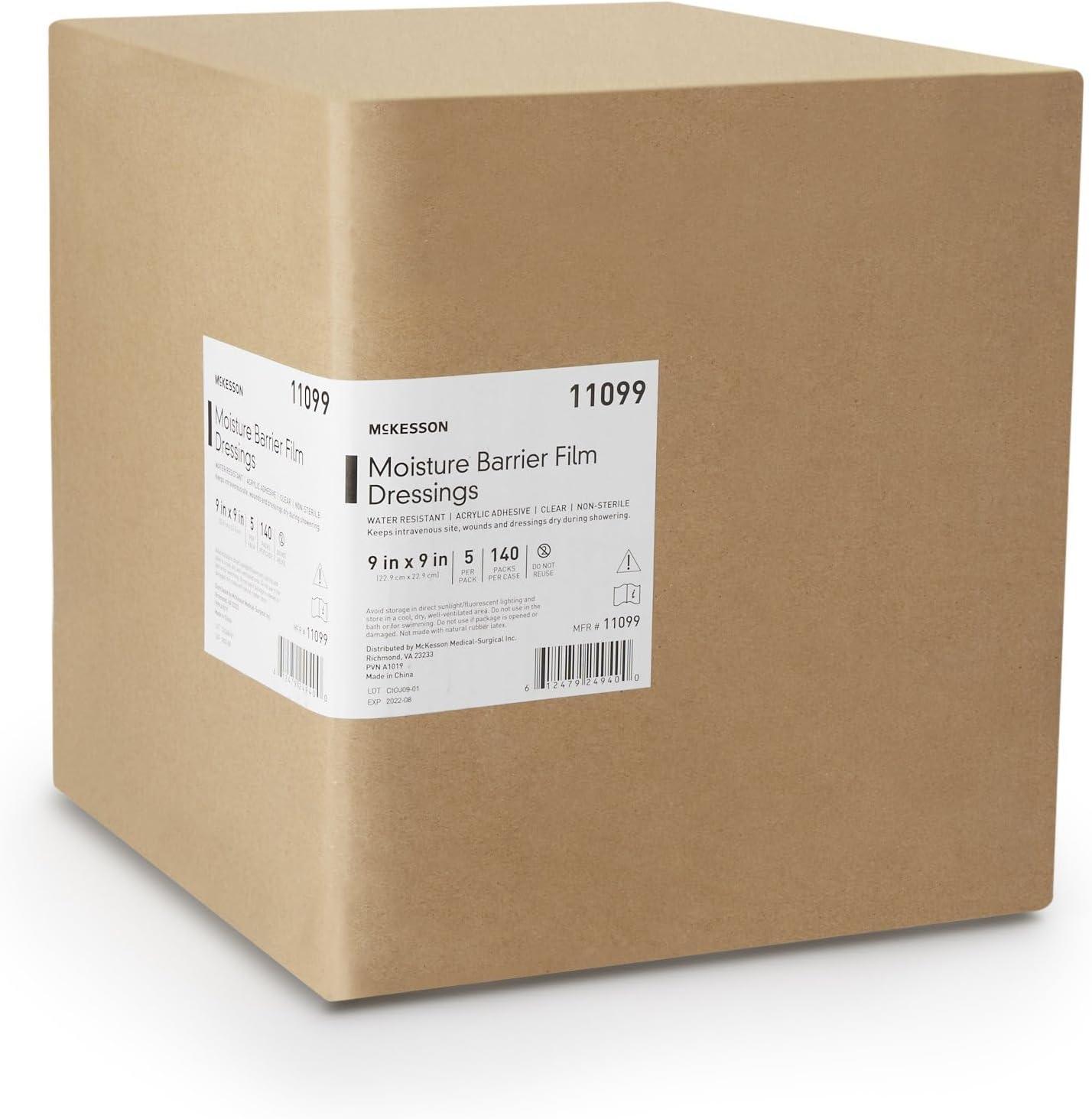 image:imageMcKesson Moisture Barrier Film Dressings WaterResistant Wound Protector for Showering 9 in x 9 in 5 Count 140 Packs 700 Total
