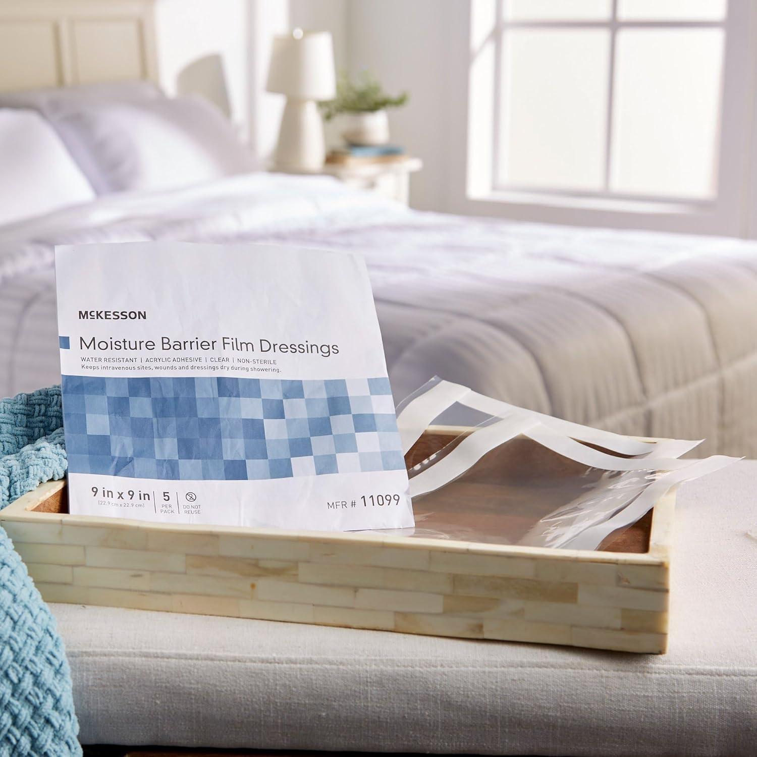 image:imageMcKesson Moisture Barrier Film Dressings WaterResistant Wound Protector for Showering 9 in x 9 in 5 Count 140 Packs 700 Total