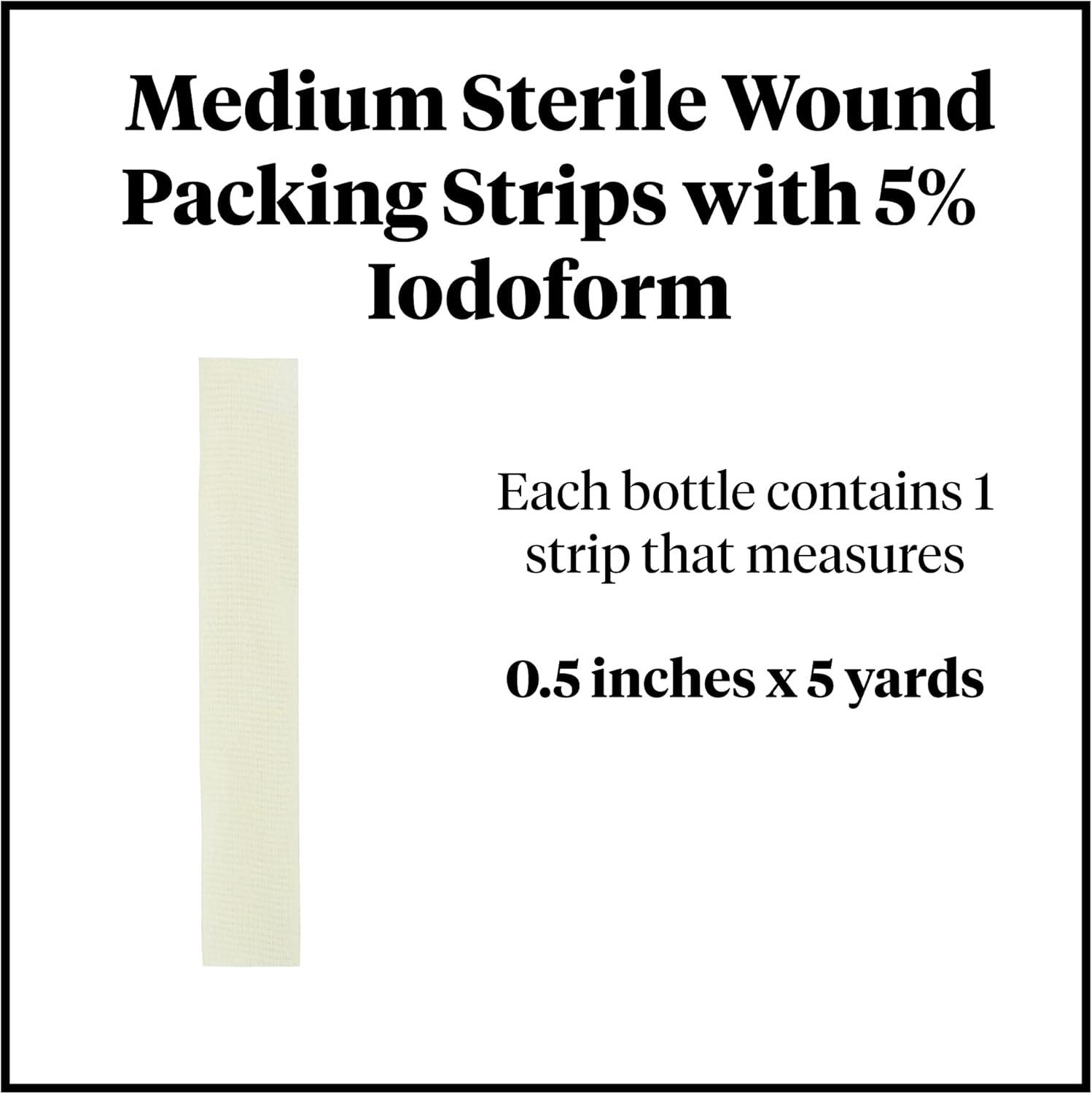 image:imageMcKesson Packing Strip Sterile Iodoform Medium 1 Count12 Inch x 5 yards Iodoform 12 Count