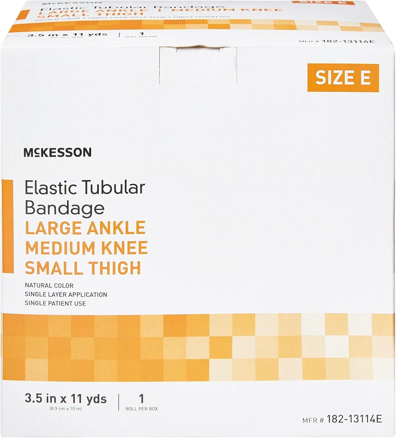 image:imageMcKesson Spandagrip Tubular Bandage Elastic Support with Compression for Large Thighs Size G 4 12 in x 11 yd 1 Count 12 Packs 12 TotalSize E 12 Count