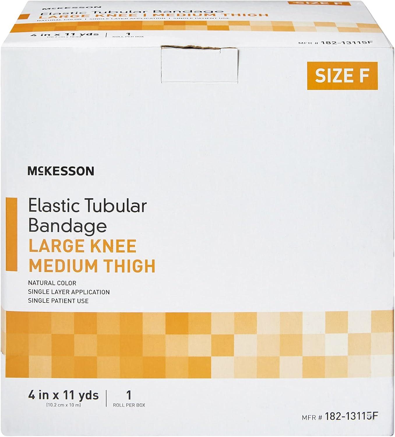 image:imageMcKesson Spandagrip Tubular Bandage Elastic Support with Compression for Large Thighs Size G 4 12 in x 11 yd 1 Count 12 Packs 12 TotalSize F 1 Count