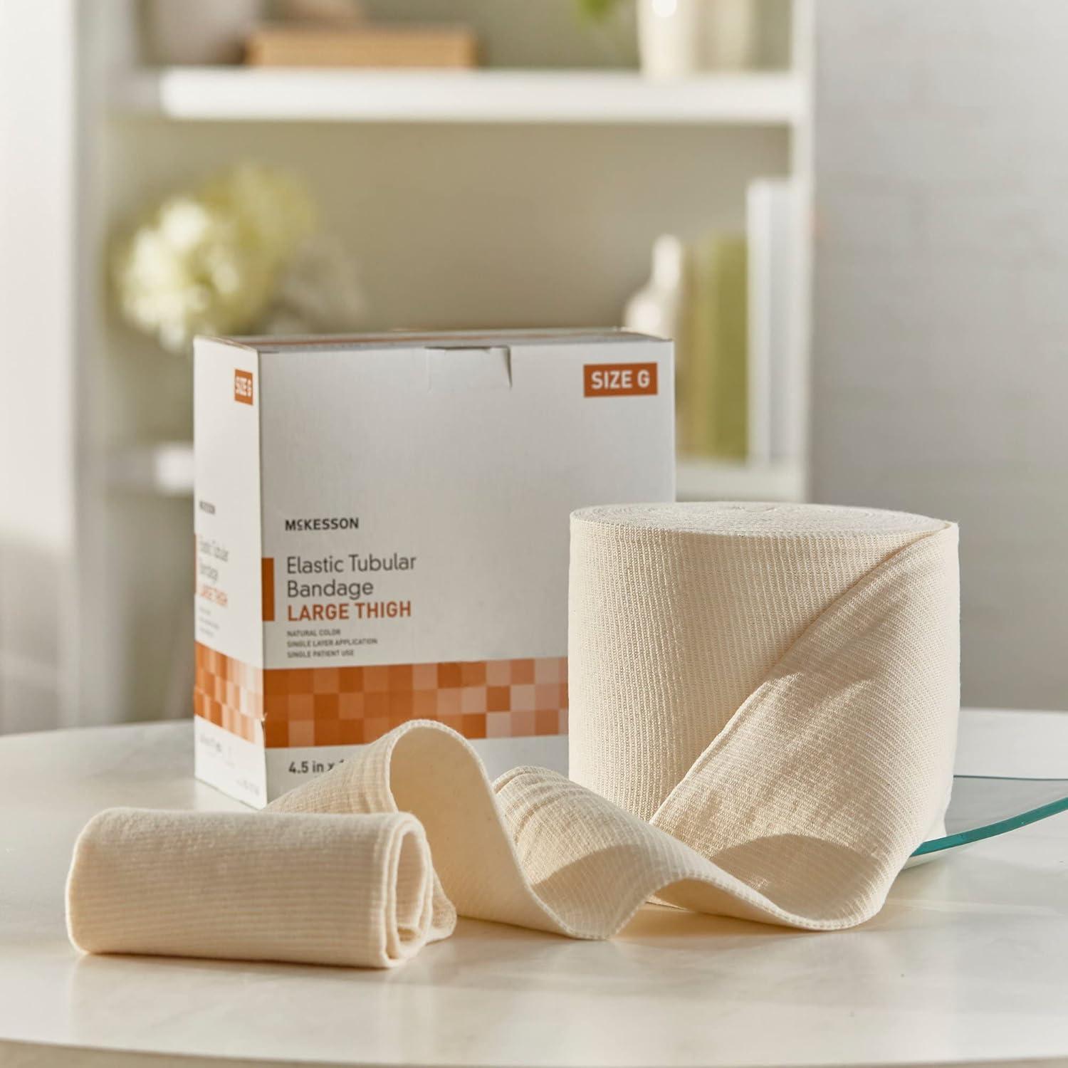 image:imageMcKesson Spandagrip Tubular Bandage Elastic Support with Compression for Large Thighs Size G 4 12 in x 11 yd 1 Count 12 Packs 12 TotalSize G 12 Count