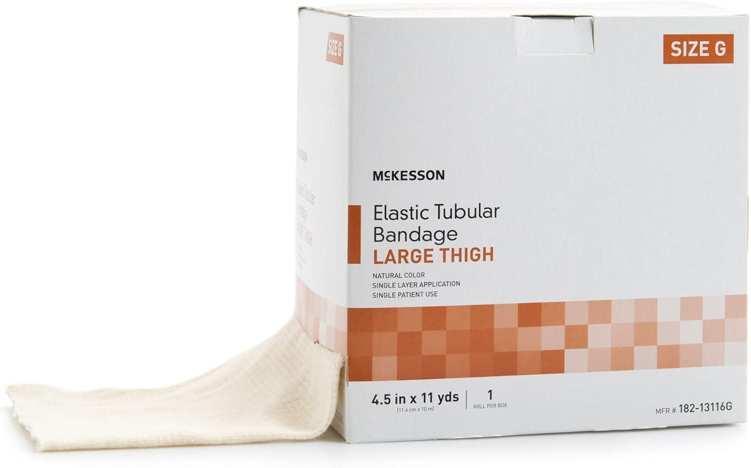image:imageMcKesson Spandagrip Tubular Bandage Elastic Support with Compression for Large Thighs Size G 4 12 in x 11 yd 1 Count 12 Packs 12 TotalSize G 12 Count