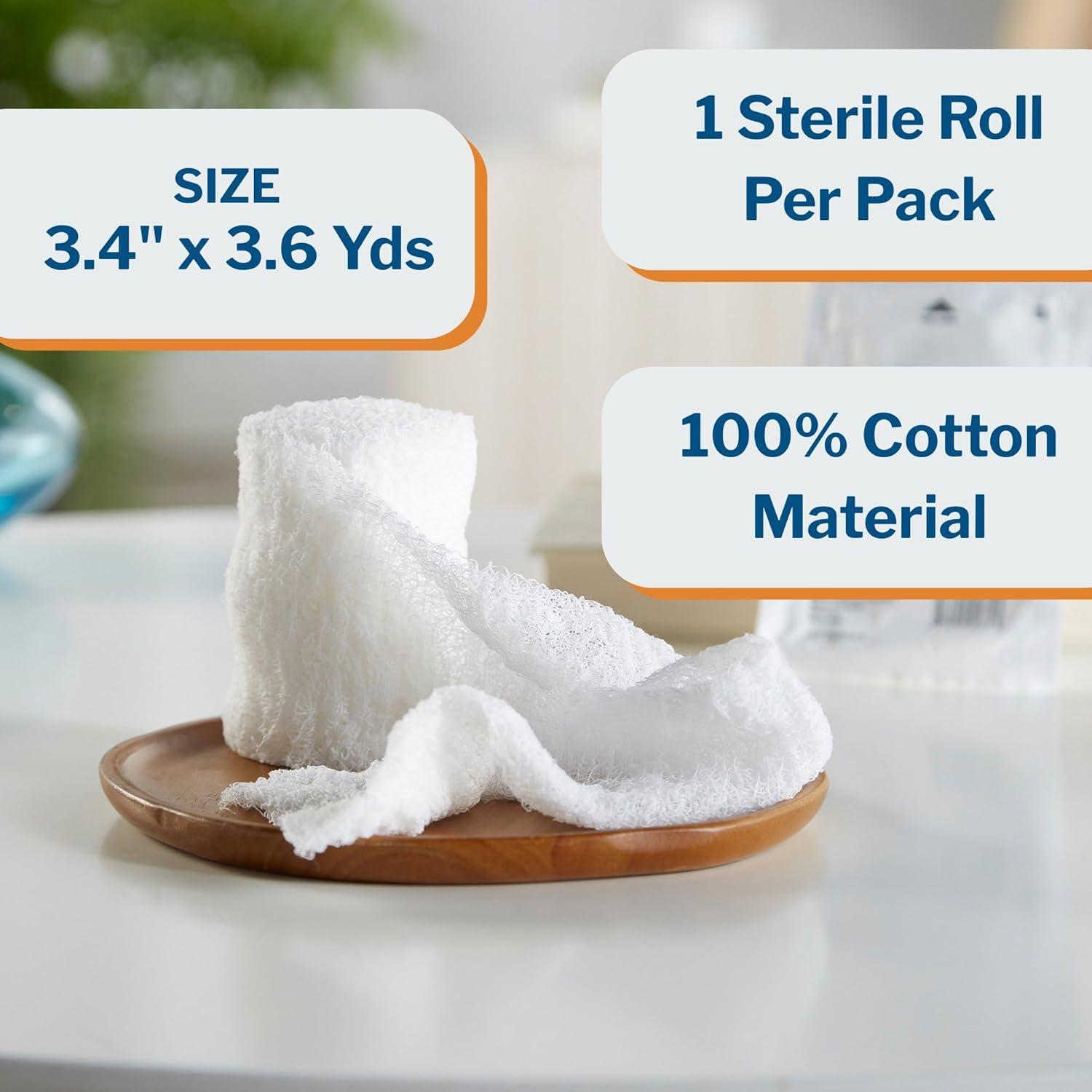 image:imageMcKesson Sterile Gauze Roll Bandages 6ply Premium Medical Supplies amp First Aid Supplies Bandage Wrap Vet Wrap 96 Pack 34 in x 36 Yards34 x 36 yd 96 Count