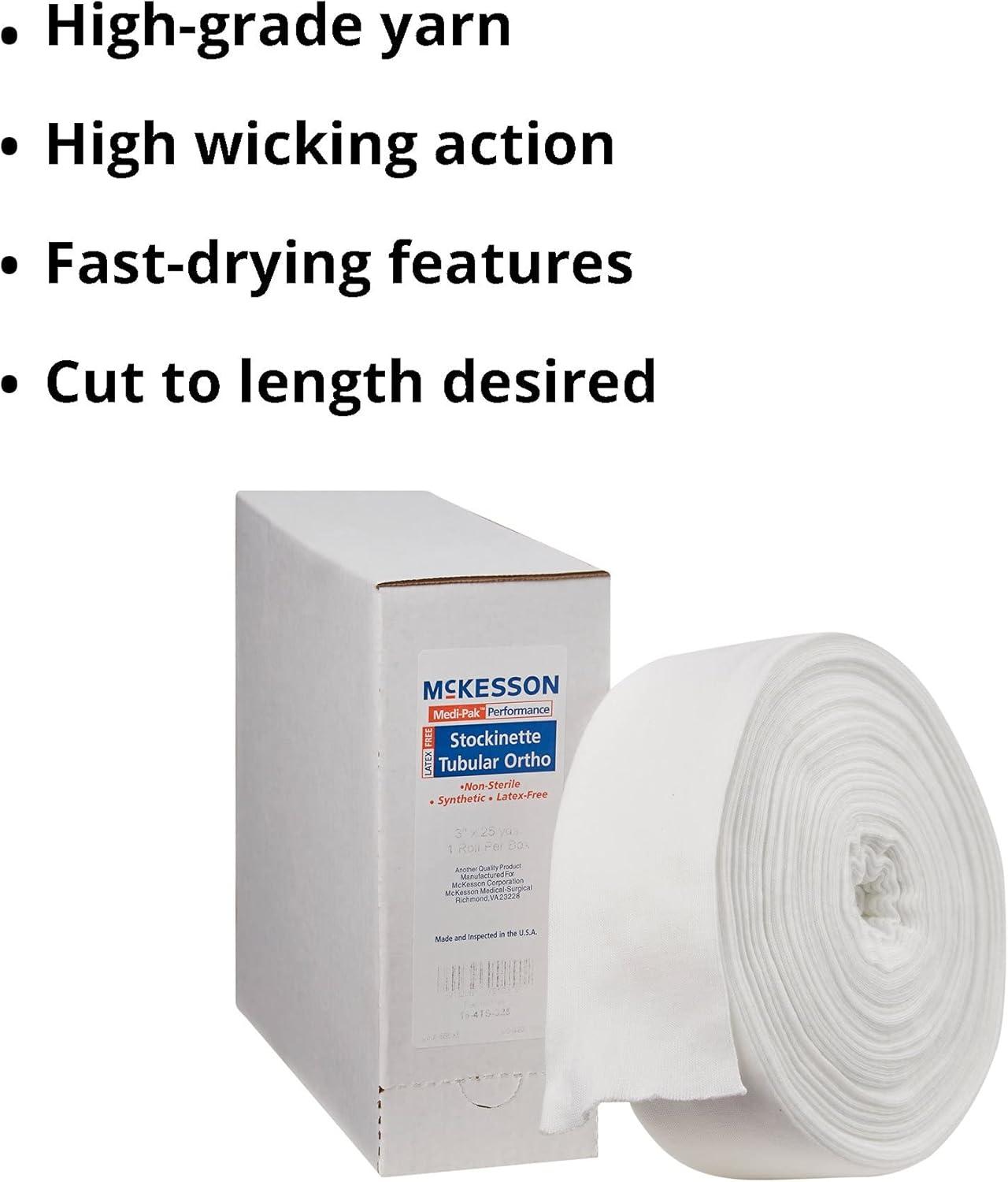 image:imageMcKesson Stockinette NonSterile Polyester Tubular LatexFree 3 in x 25 yds 1 Count 12 Packs 12 Total