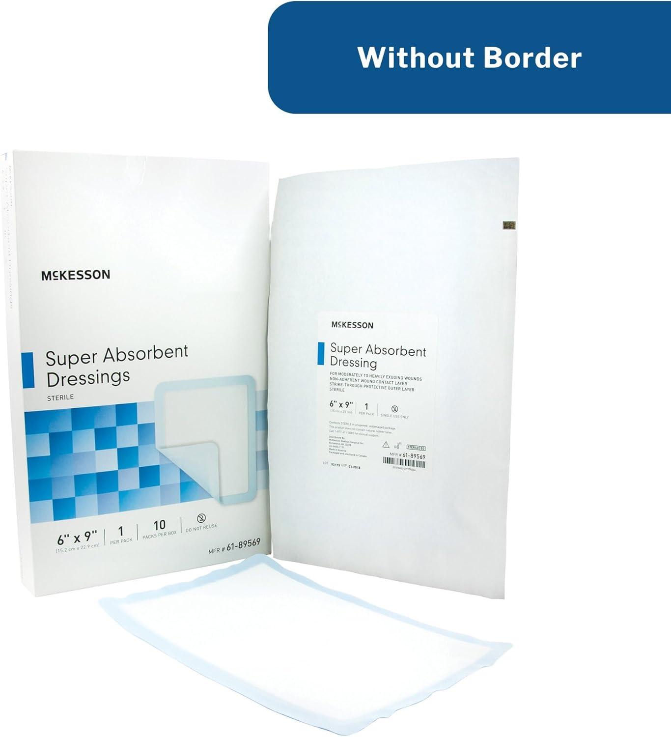 image:imageMcKesson Super Absorbent Dressing Sterile 6 in x 9 in 10 Count 1 Pack