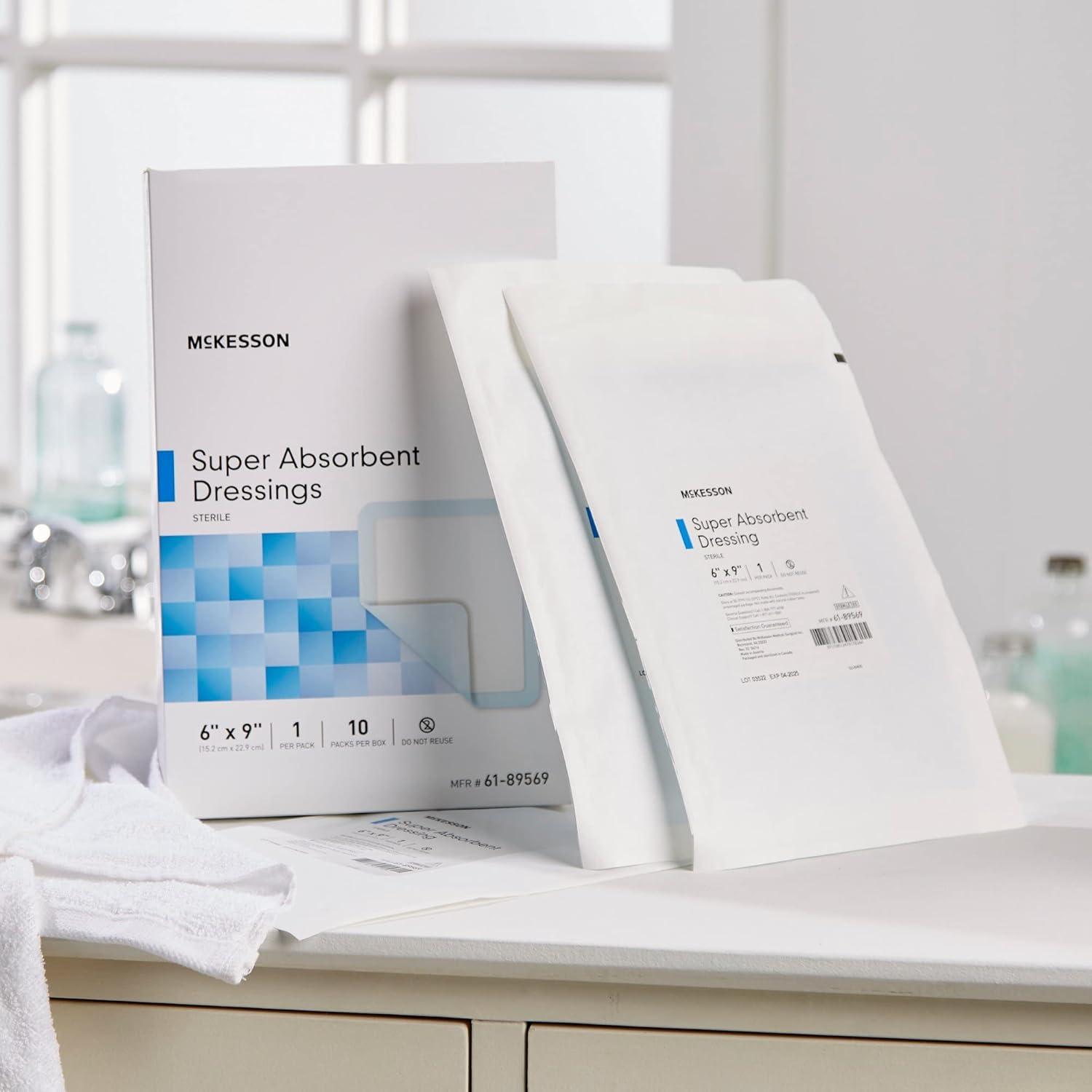 image:imageMcKesson Super Absorbent Dressing Sterile 6 in x 9 in 10 Count 1 Pack