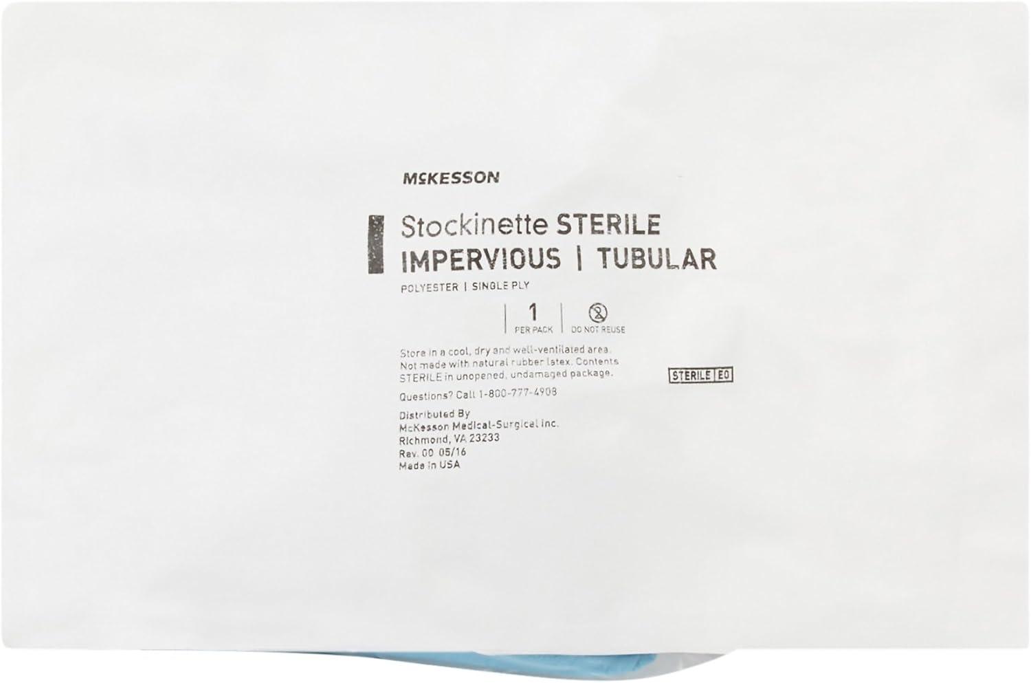 image:imageMcKesson Surgical Stockinette Sterile Knit Liner with Impervious Tube PreCut NonAdhesive Tubular Drape Stockinette 30 in x 6 in 1 Count 18 Packs 18 Total