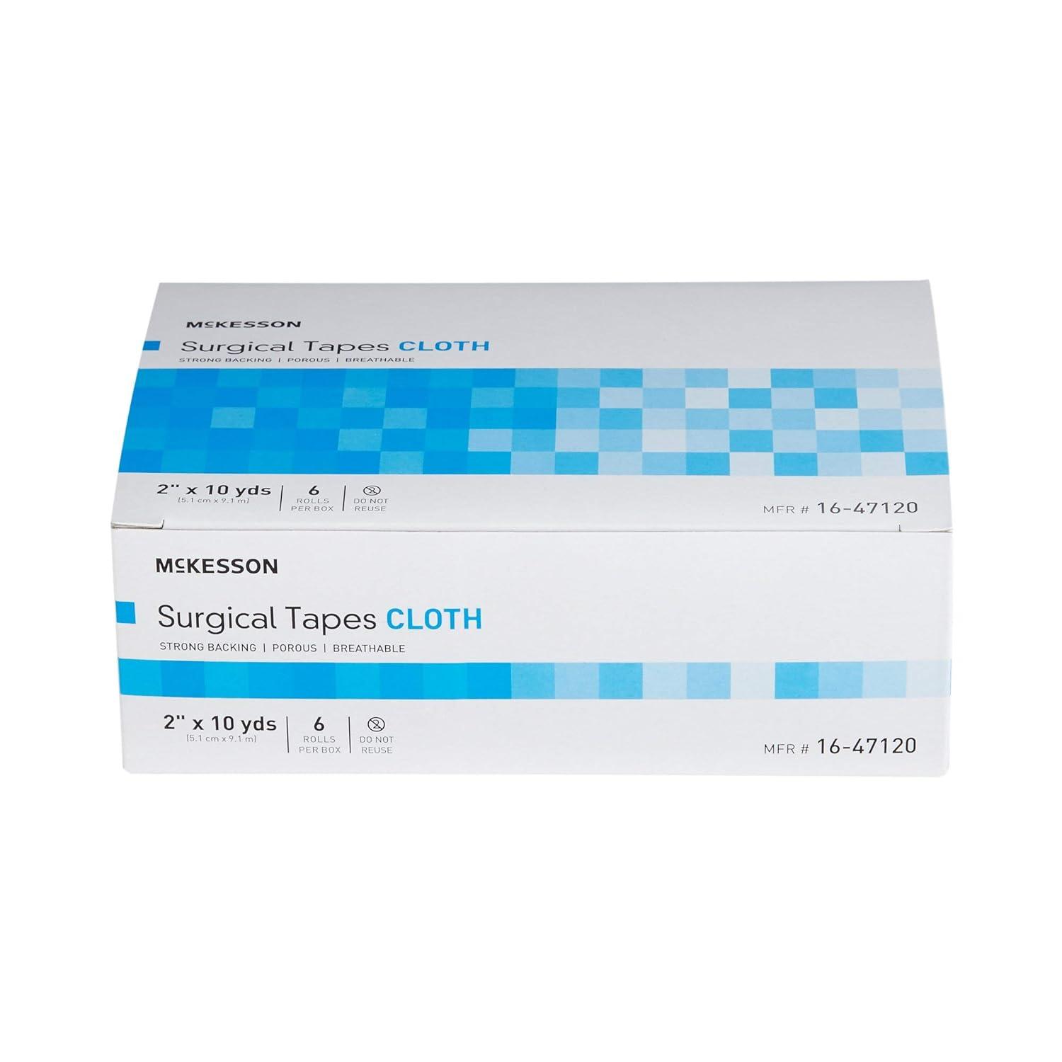 image:imageMcKesson Surgical Tape NonSterile Air Permeable SilkLike Cloth 2 in x 10 yd 6 Rolls 12 Packs 72 Total2 X 10 Yard 72 Count