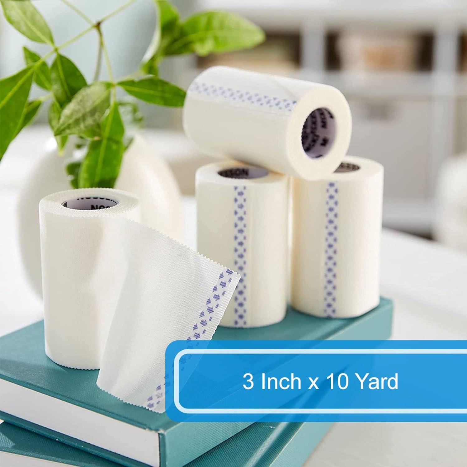 image:imageMcKesson Surgical Tape NonSterile Air Permeable SilkLike Cloth 2 in x 10 yd 6 Rolls 12 Packs 72 Total3 X 10 Yard 4 Count