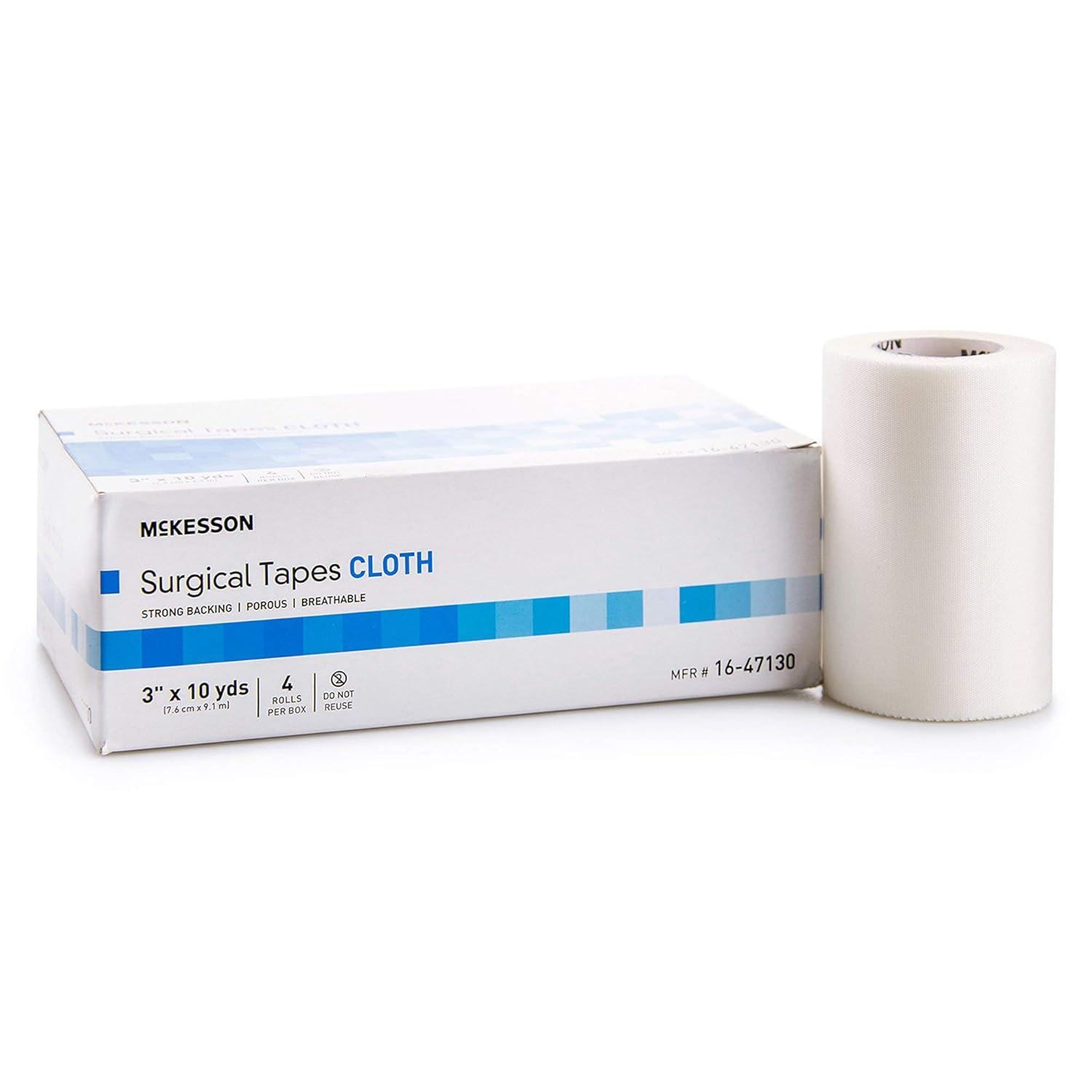 image:imageMcKesson Surgical Tape NonSterile Air Permeable SilkLike Cloth 2 in x 10 yd 6 Rolls 12 Packs 72 Total3 X 10 Yard 4 Count