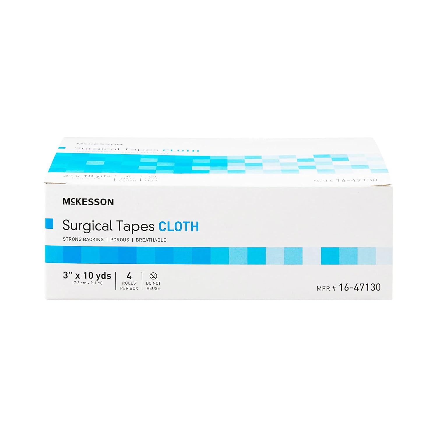 image:imageMcKesson Surgical Tape NonSterile Air Permeable SilkLike Cloth 2 in x 10 yd 6 Rolls 12 Packs 72 Total3 X 10 Yard 4 Count