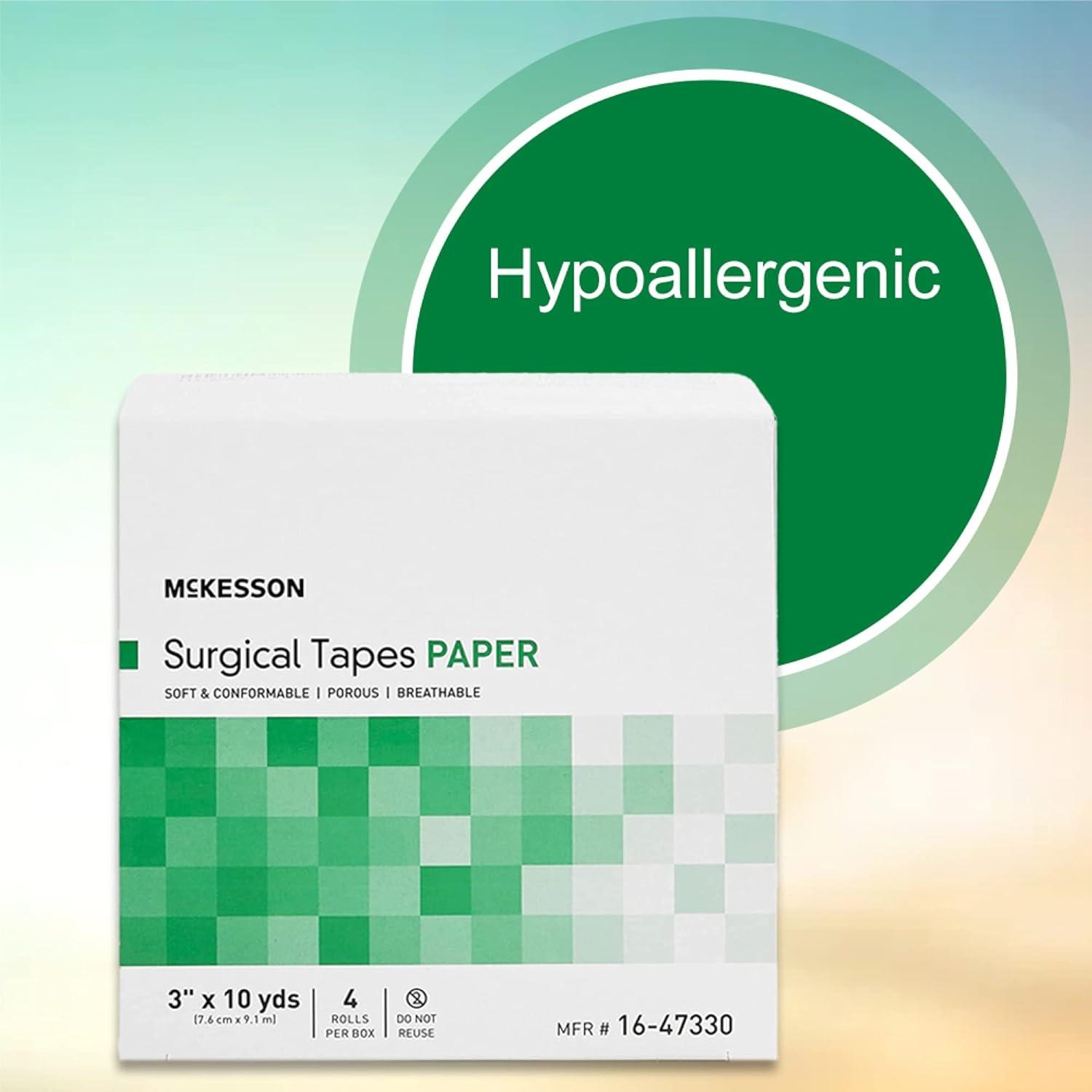 image:imageMcKesson Surgical Tape NonSterile Paper Air and Moisture Permeable 3 in x 10 yds 4 Count3 Inch X 10 Yard