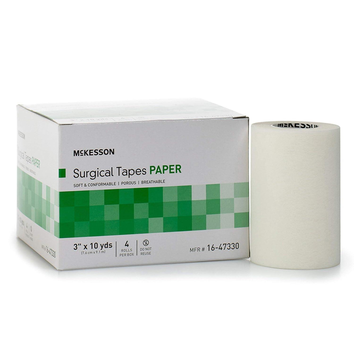 image:imageMcKesson Surgical Tape NonSterile Paper Air and Moisture Permeable 3 in x 10 yds 4 Count3 Inch X 10 Yard