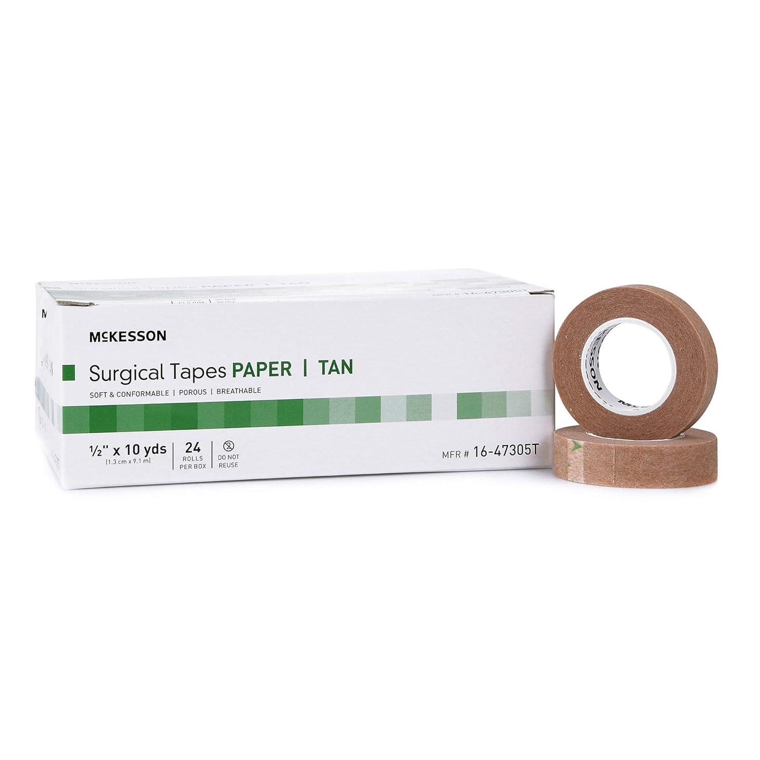 image:imageMcKesson Surgical Tapes NonSterile Breathable Paper 12 in x 10 yds 24 Rolls 12 Packs 288 Total12 Inch X 10 Yard 24 ct Pack of 2