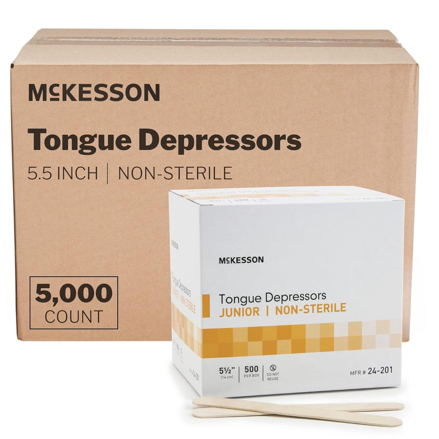 image:imageMcKesson Tongue Depressors 500 Count Adult Size NonSterile Wood Unflavored SplinterFree 6 in Use for Medical Arts Crafts Spa55