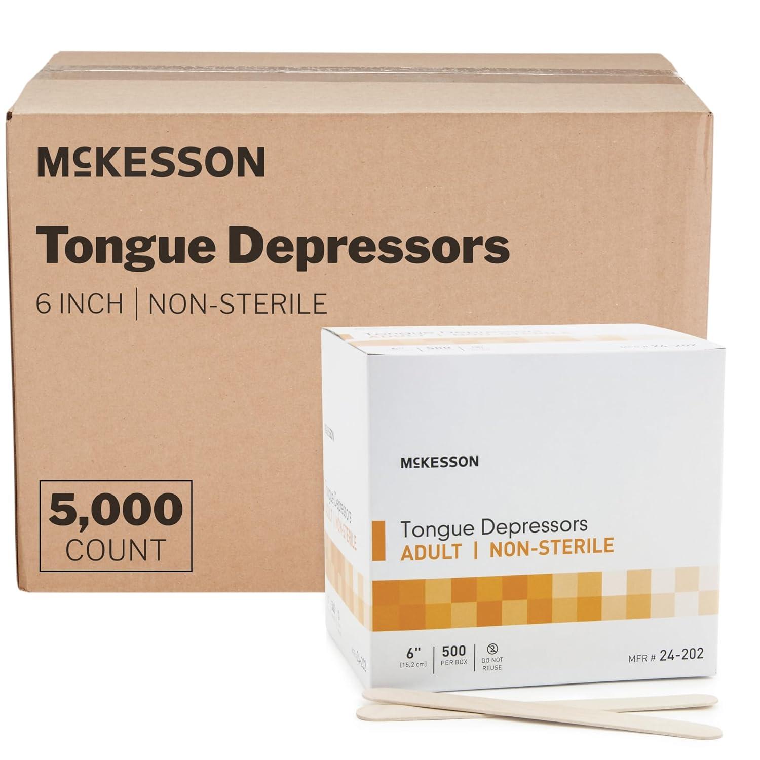 image:imageMcKesson Tongue Depressors 500 Count Adult Size NonSterile Wood Unflavored SplinterFree 6 in Use for Medical Arts Crafts Spa6