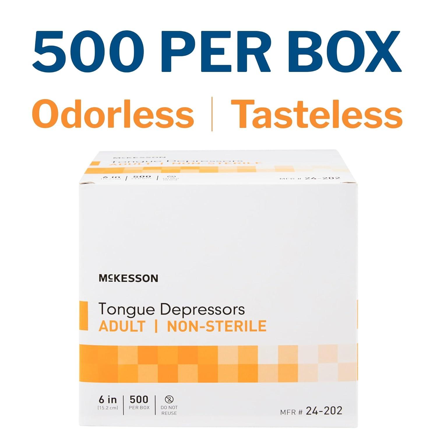 image:imageMcKesson Tongue Depressors 500 Count Adult Size NonSterile Wood Unflavored SplinterFree 6 in Use for Medical Arts Crafts Spa6
