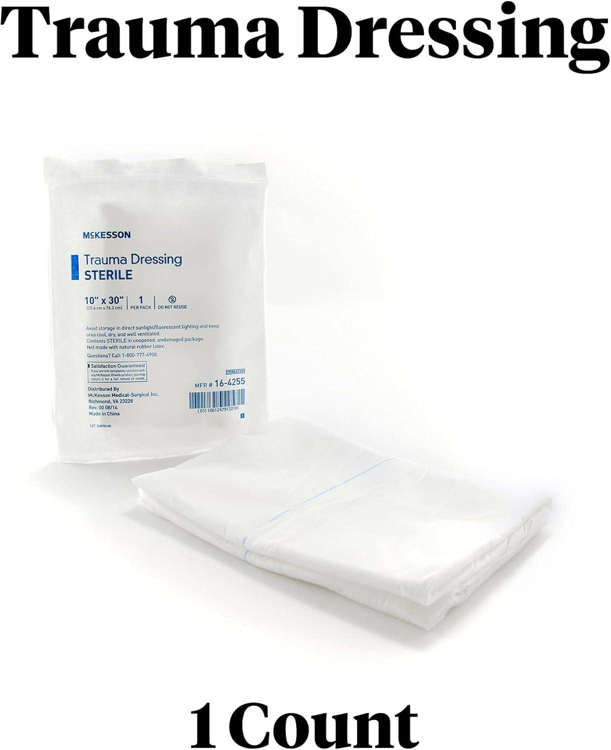 image:imageMcKesson Trauma Dressing Sterile NonWoven Absorbent 10 in x 30 in 1 Count1 Count