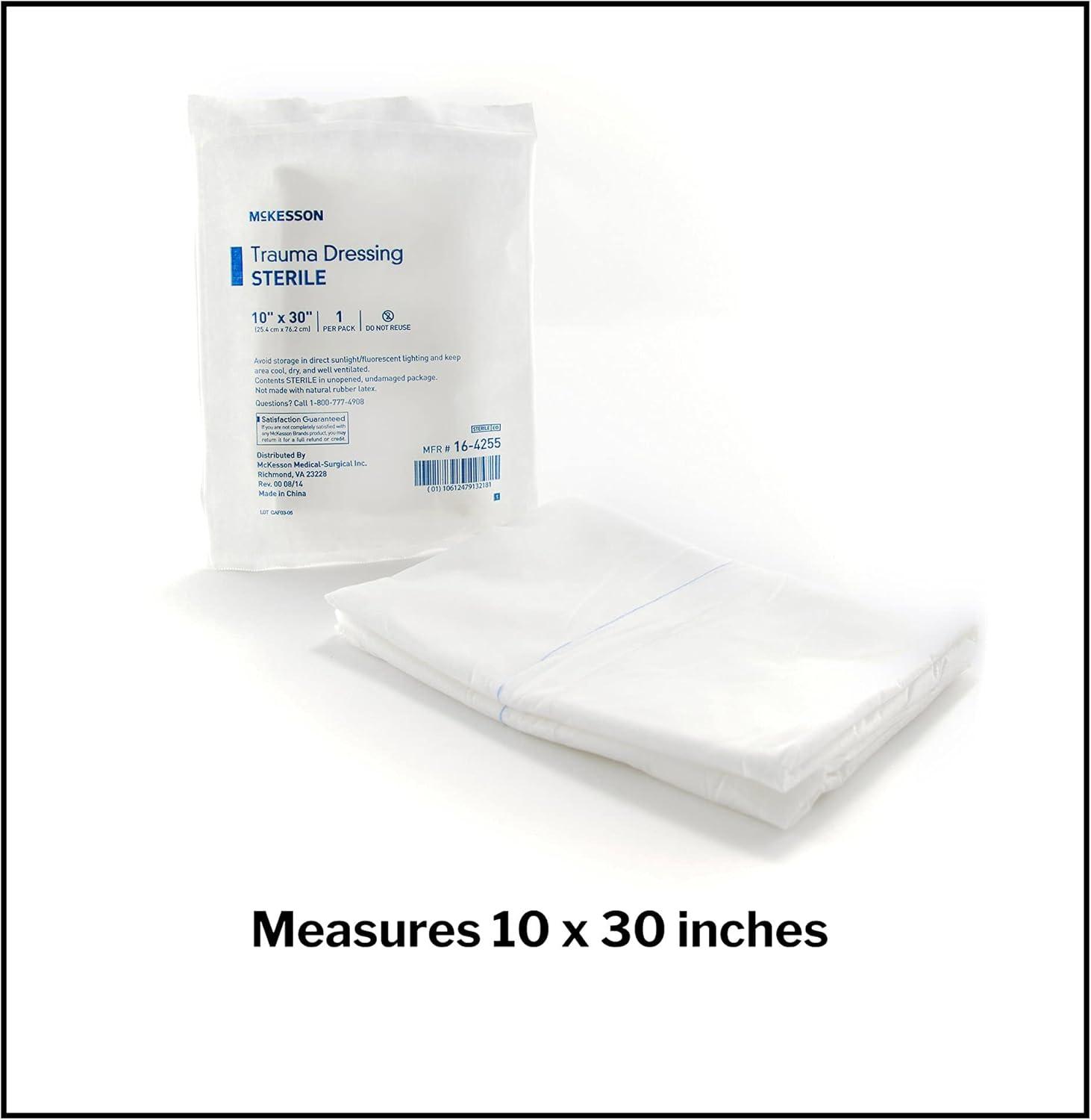 image:imageMcKesson Trauma Dressing Sterile NonWoven Absorbent 10 in x 30 in 1 Count1 Count