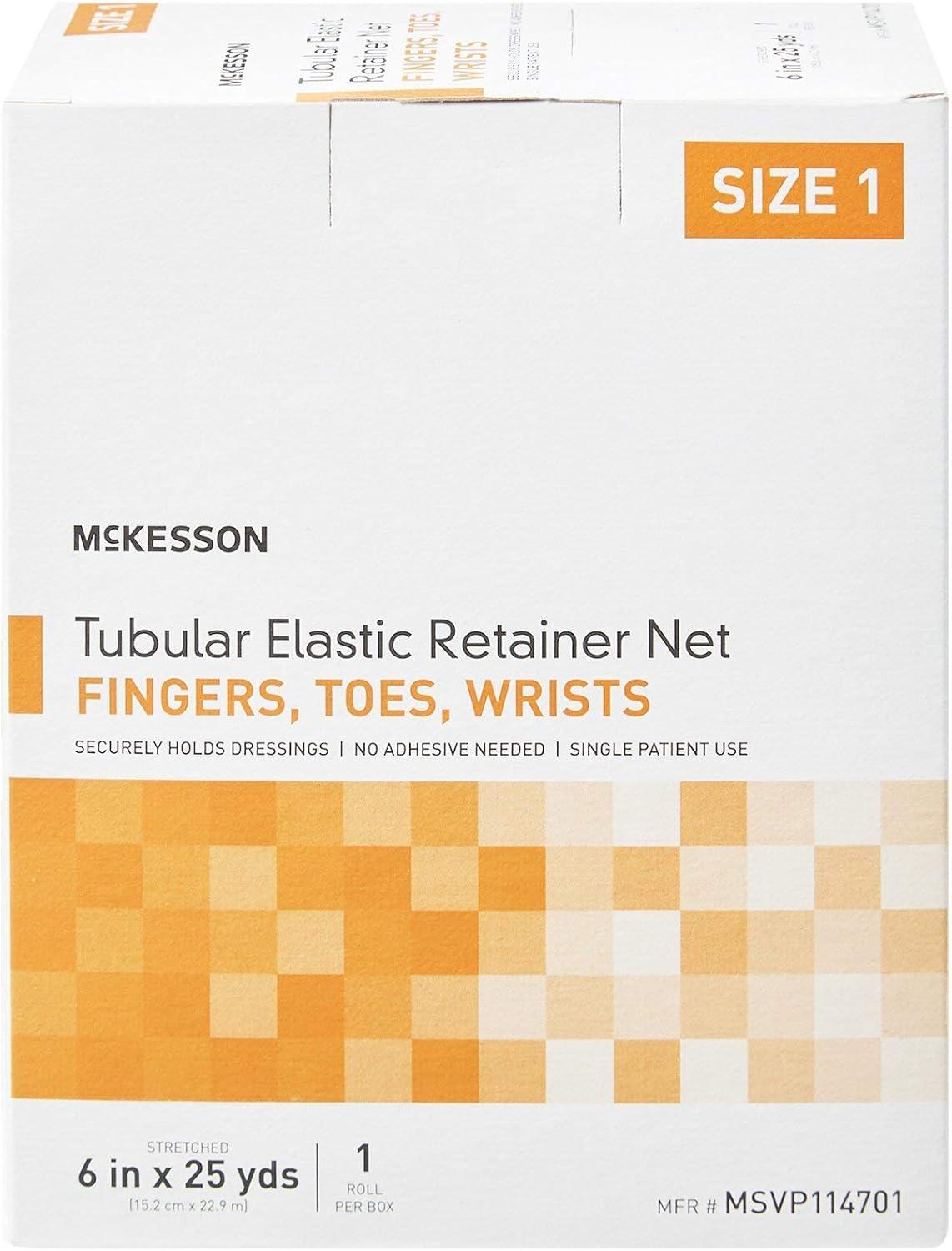 image:imageMcKesson Tubular Elastic Retainer Net Dressing NonSterile XS Head Small Shoulder Thigh Size 5 14 12 in x 25 yd 1 Count 1 PackSize 1 1 Count