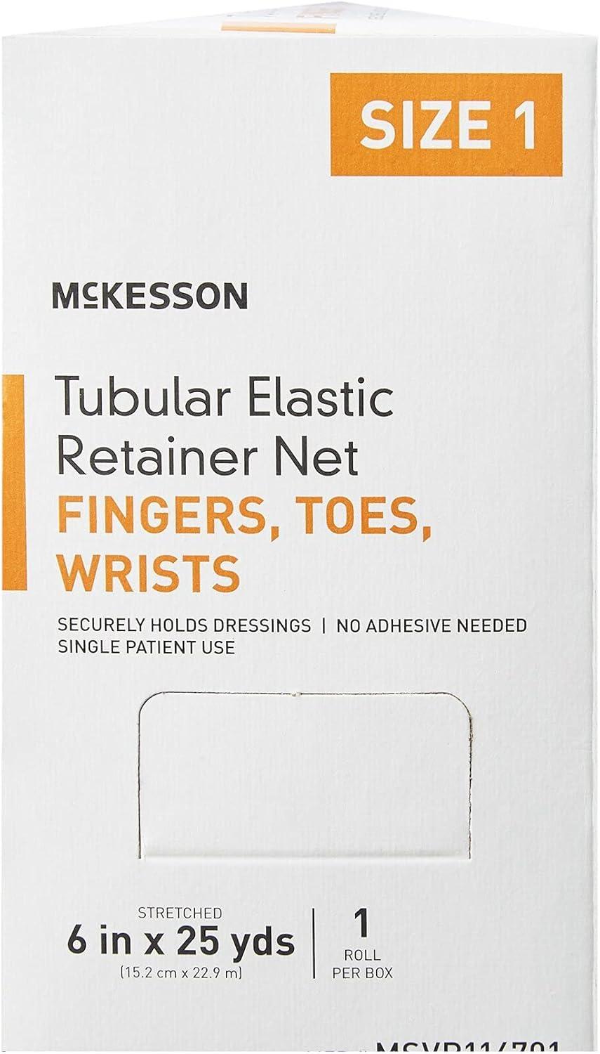 image:imageMcKesson Tubular Elastic Retainer Net Dressing NonSterile XS Head Small Shoulder Thigh Size 5 14 12 in x 25 yd 1 Count 1 PackSize 1 1 Count