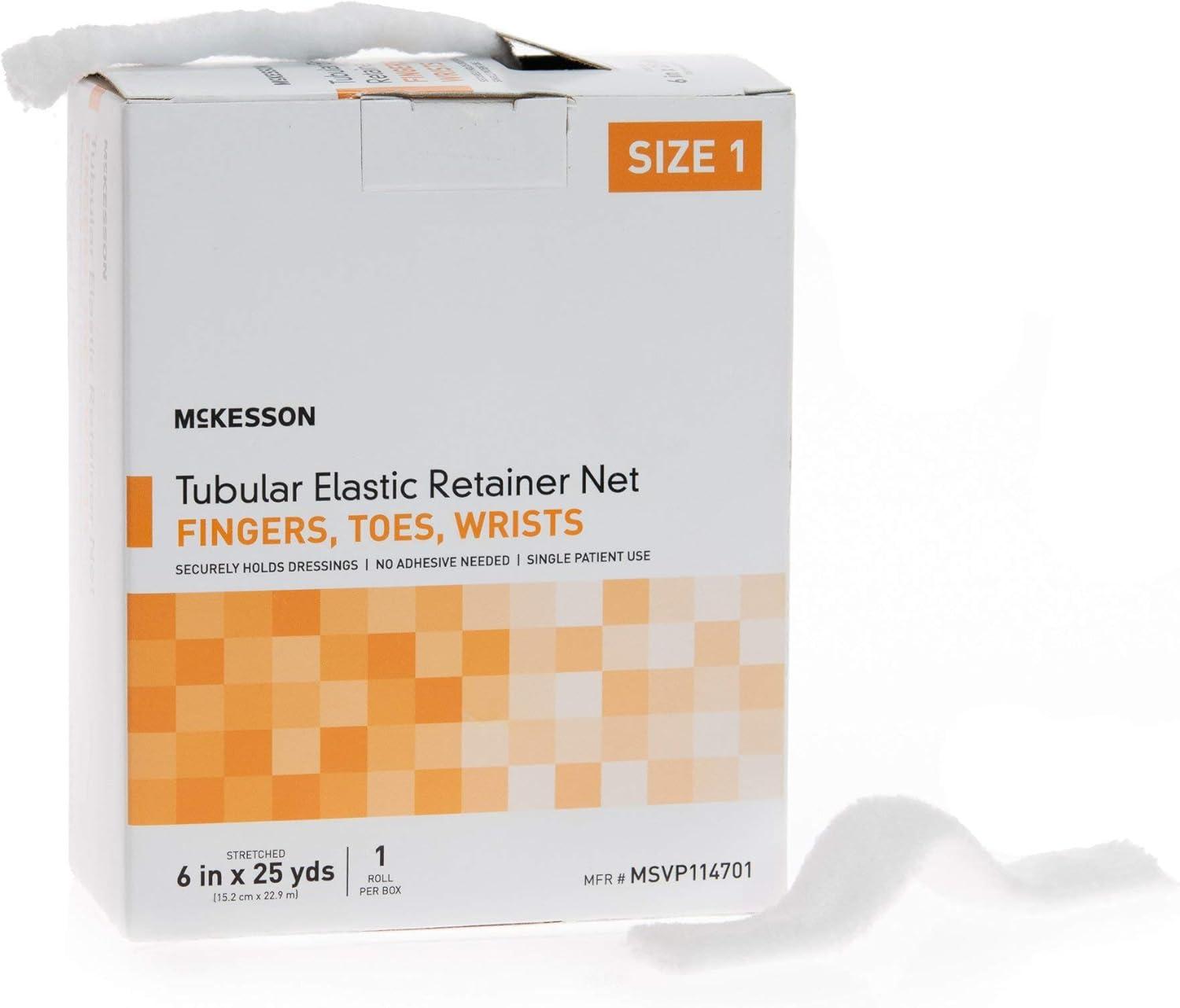 image:imageMcKesson Tubular Elastic Retainer Net Dressing NonSterile XS Head Small Shoulder Thigh Size 5 14 12 in x 25 yd 1 Count 1 PackSize 1 1 Count