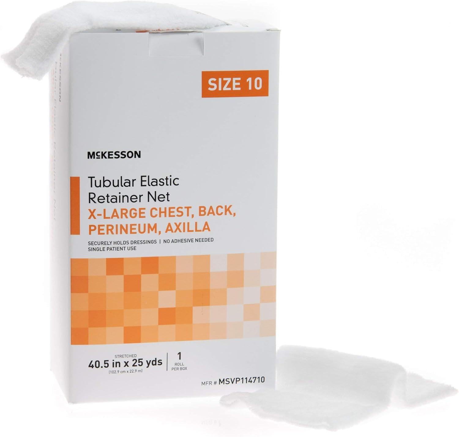 image:imageMcKesson Tubular Elastic Retainer Net Dressing NonSterile XS Head Small Shoulder Thigh Size 5 14 12 in x 25 yd 1 Count 1 PackSize 10 1 Count