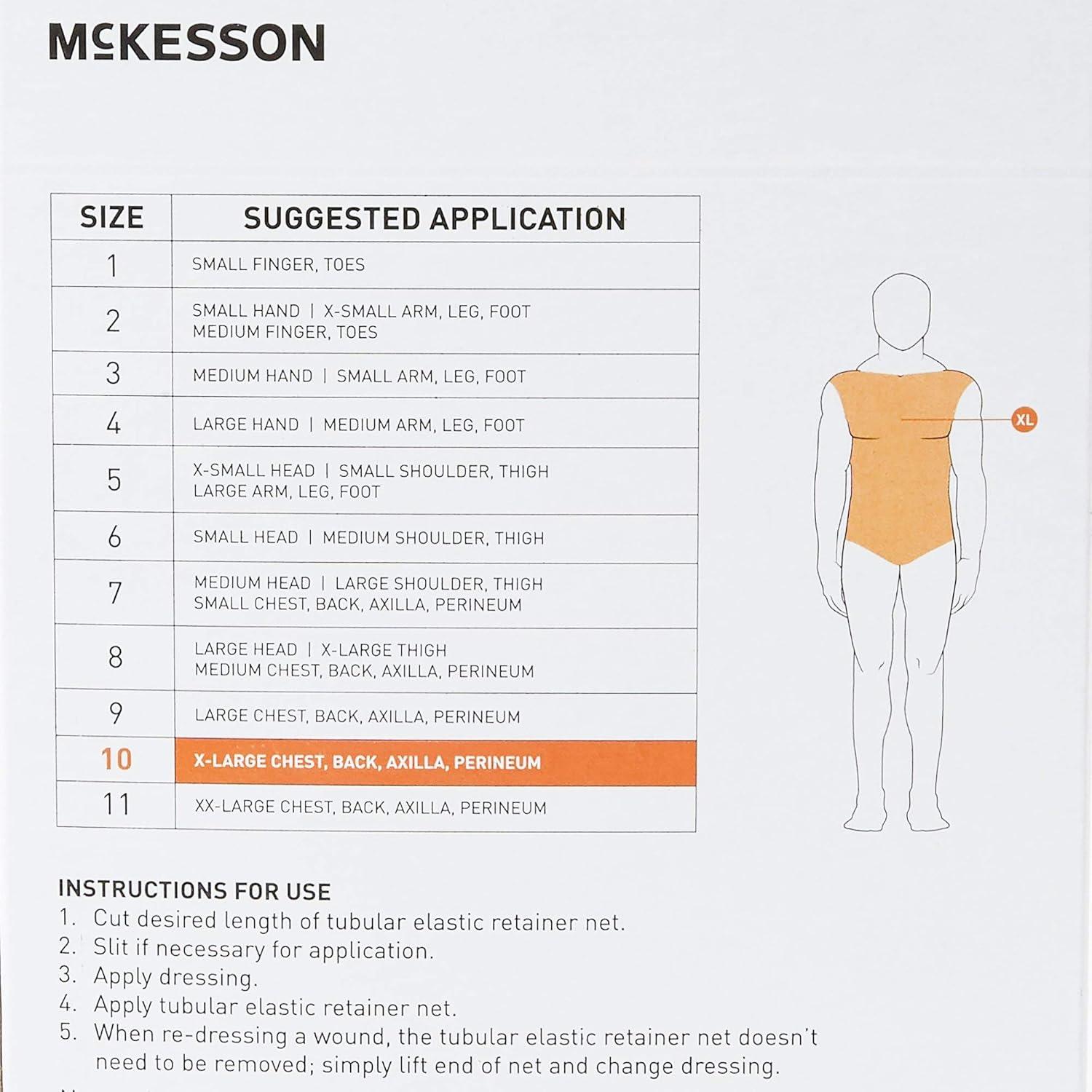 image:imageMcKesson Tubular Elastic Retainer Net Dressing NonSterile XS Head Small Shoulder Thigh Size 5 14 12 in x 25 yd 1 Count 1 PackSize 10 1 Count