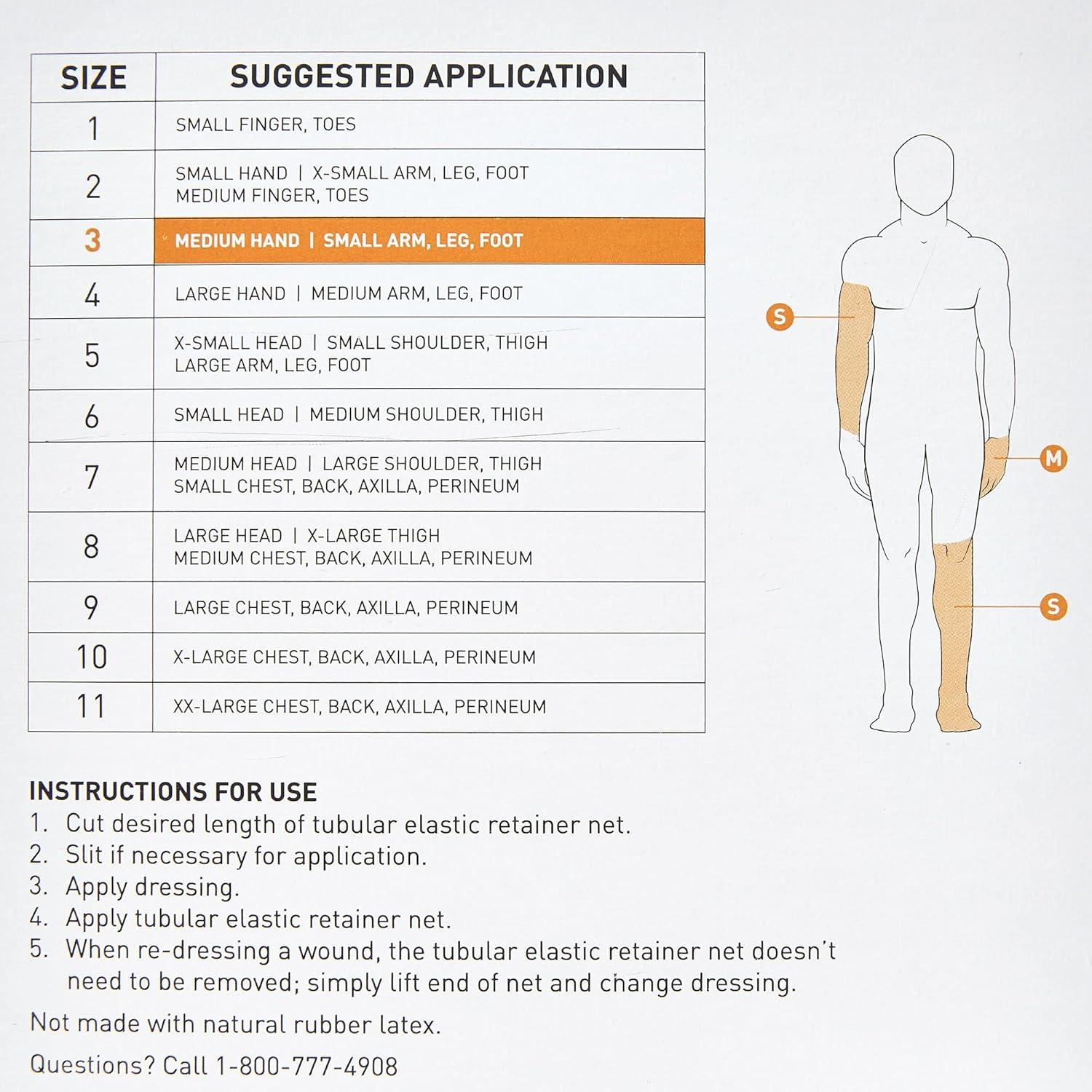 image:imageMcKesson Tubular Elastic Retainer Net Dressing NonSterile XS Head Small Shoulder Thigh Size 5 14 12 in x 25 yd 1 Count 1 PackSize 3 1 Count