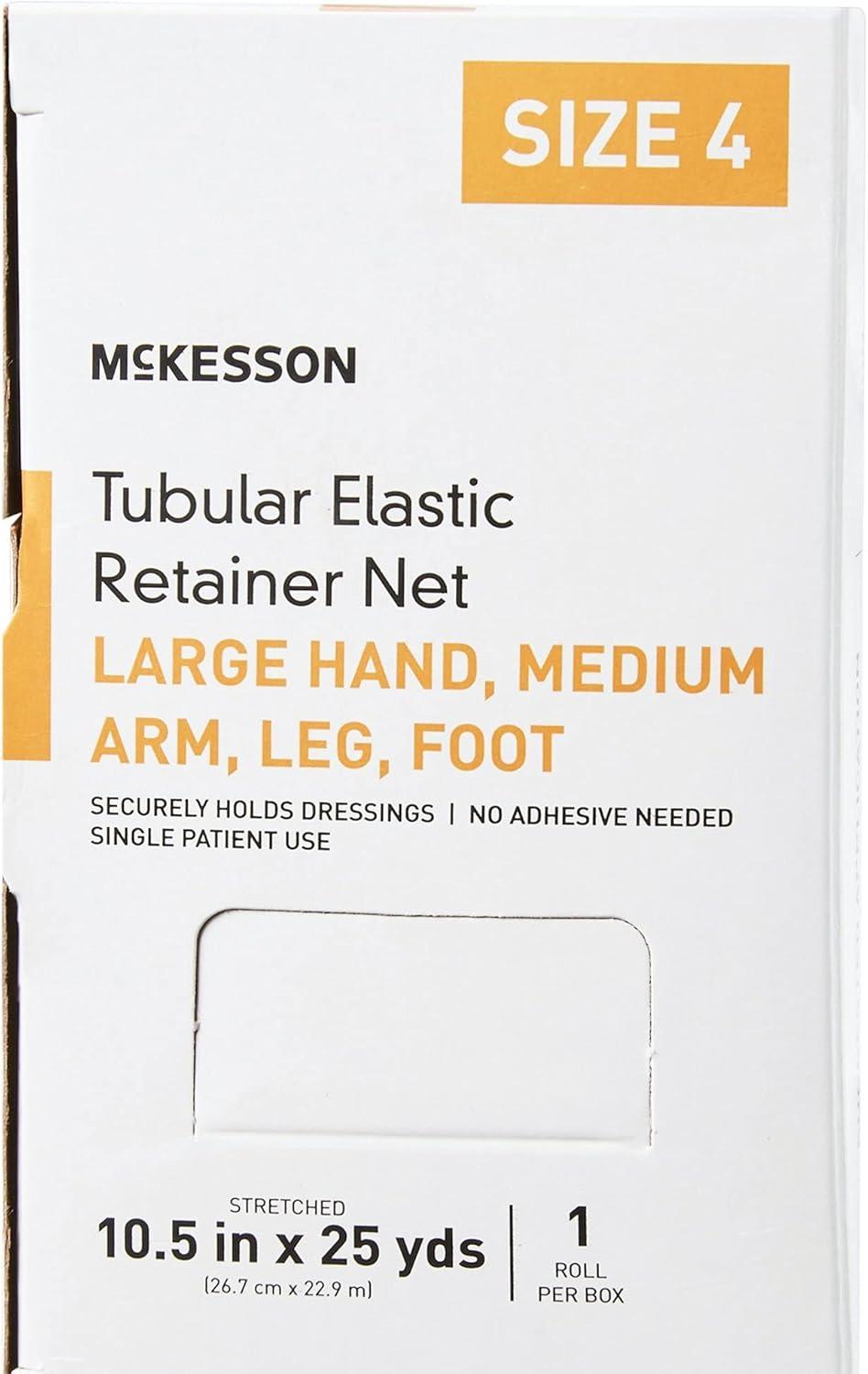 image:imageMcKesson Tubular Elastic Retainer Net Dressing NonSterile XS Head Small Shoulder Thigh Size 5 14 12 in x 25 yd 1 Count 1 PackSize 4 1 Count