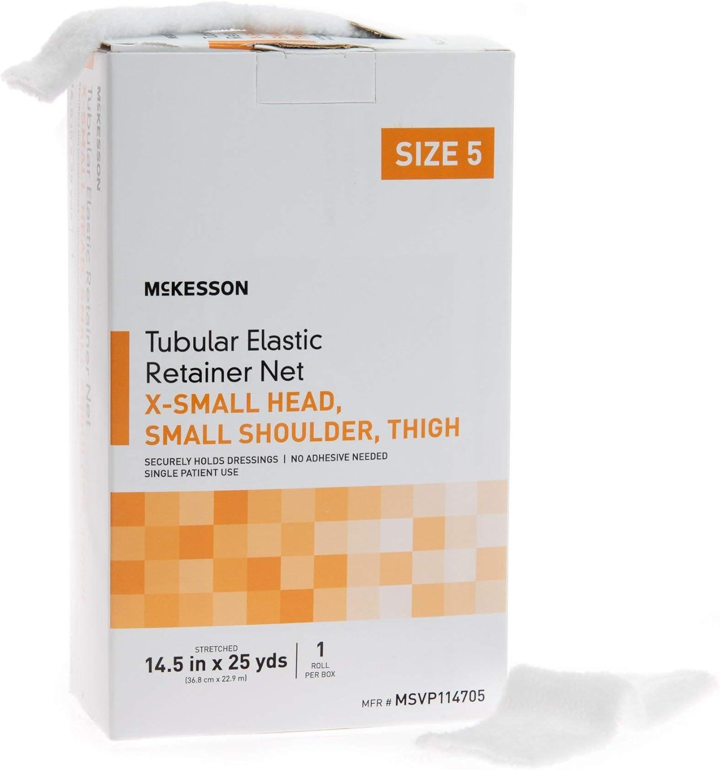 image:imageMcKesson Tubular Elastic Retainer Net Dressing NonSterile XS Head Small Shoulder Thigh Size 5 14 12 in x 25 yd 1 Count 1 PackSize 5 1 Count