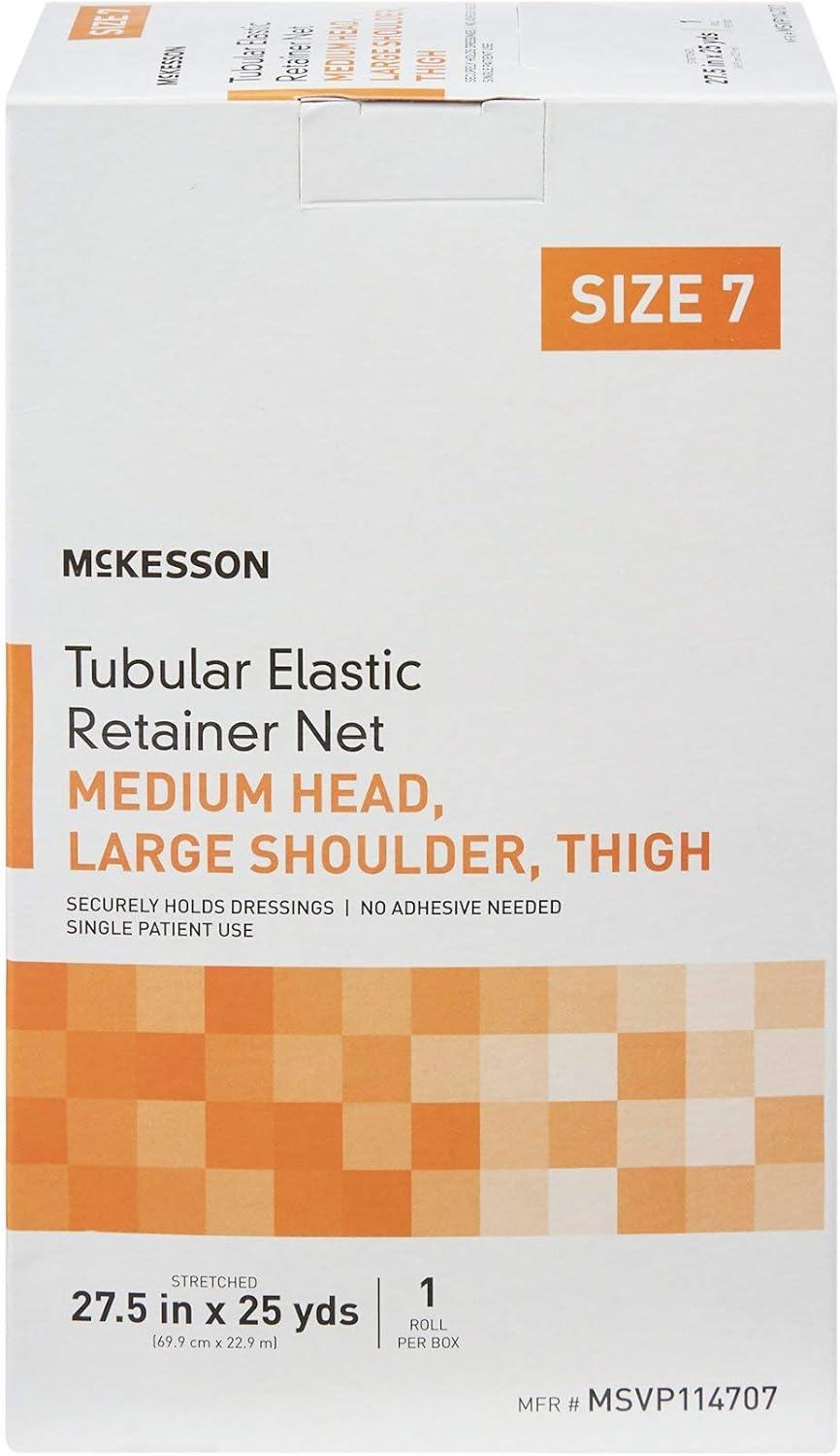 image:imageMcKesson Tubular Elastic Retainer Net Dressing NonSterile XS Head Small Shoulder Thigh Size 5 14 12 in x 25 yd 1 Count 1 PackSize 7 10 Count