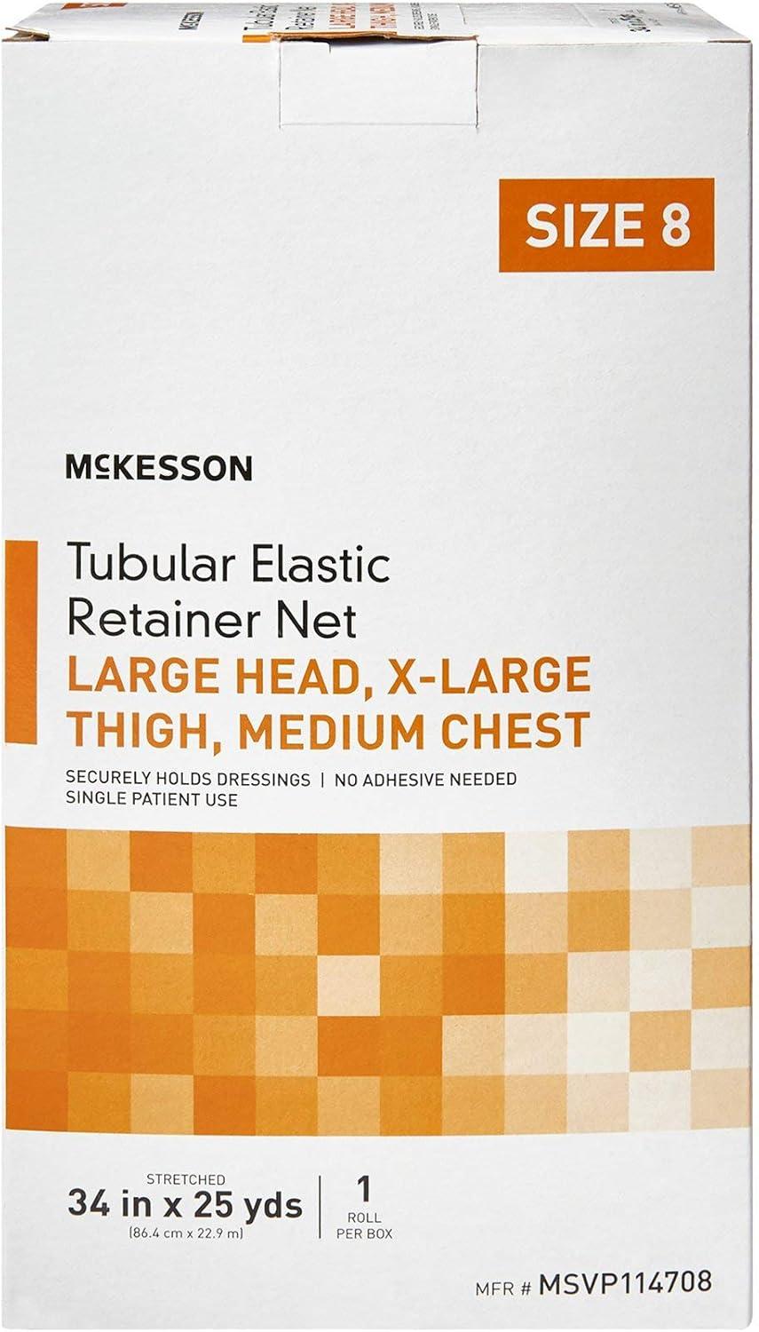 image:imageMcKesson Tubular Elastic Retainer Net Dressing NonSterile XS Head Small Shoulder Thigh Size 5 14 12 in x 25 yd 1 Count 1 PackSize 8 1 Count