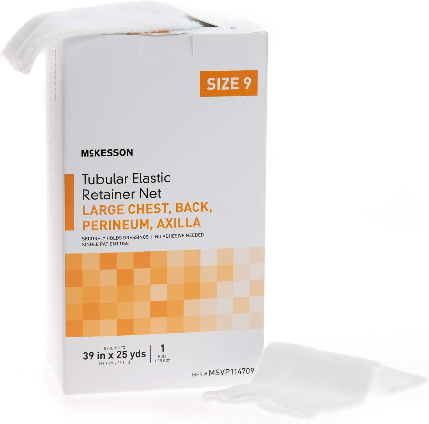 image:imageMcKesson Tubular Elastic Retainer Net Dressing NonSterile XS Head Small Shoulder Thigh Size 5 14 12 in x 25 yd 1 Count 1 PackSize 9 1 Count