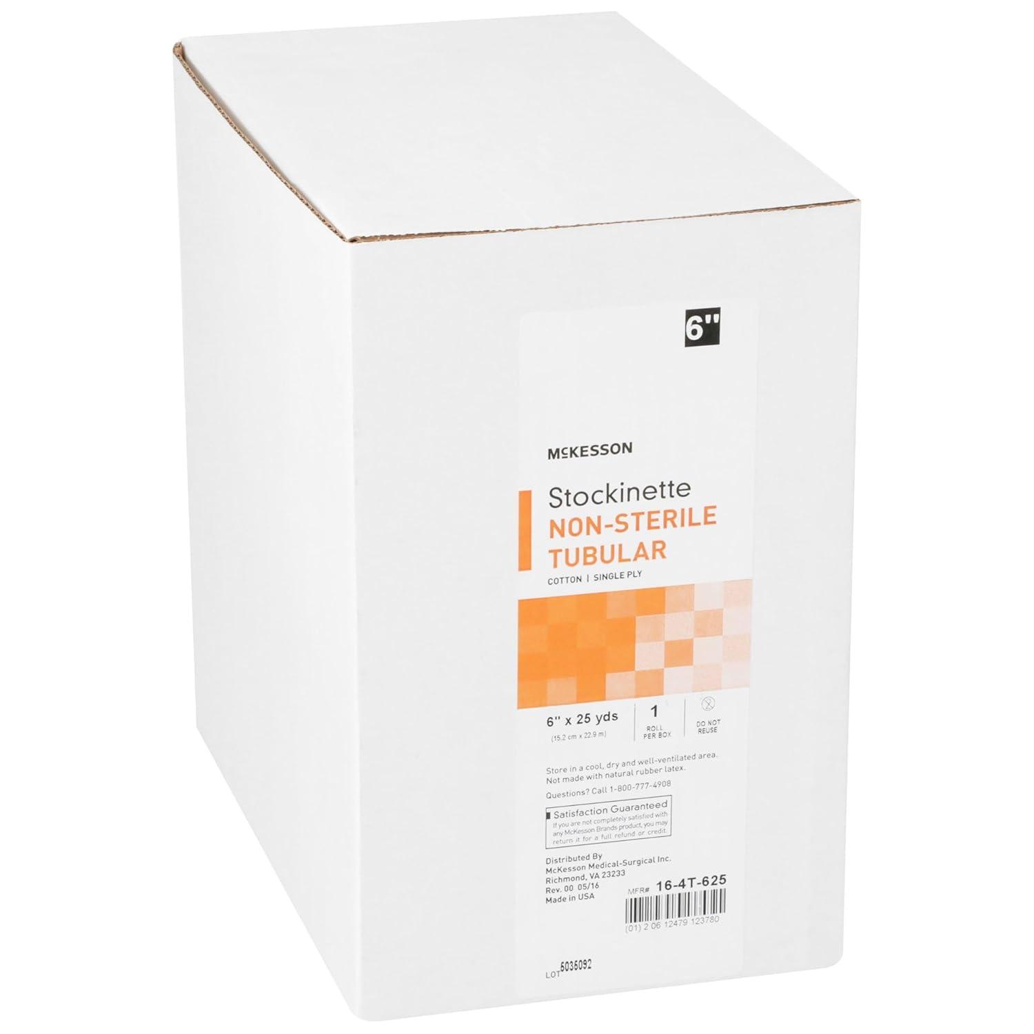 image:imageMcKesson Tubular Stockinette Cotton Under Cast Compression Bandage NonSterile 6 in x 25 yd 1 Count 6 Packs 6 Total