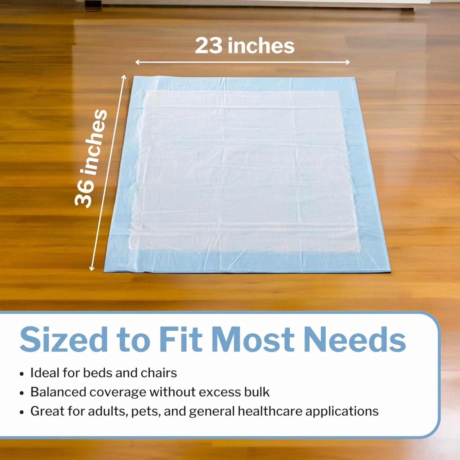 image:imageMcKesson Underpads Disposable Bed Pads 23 x 36 25 Count Moderate Absorbency Polymer Incontinence Chux Pads for Adults Elderly and Baby Pee Pads23 X 36 Inch 150 ct