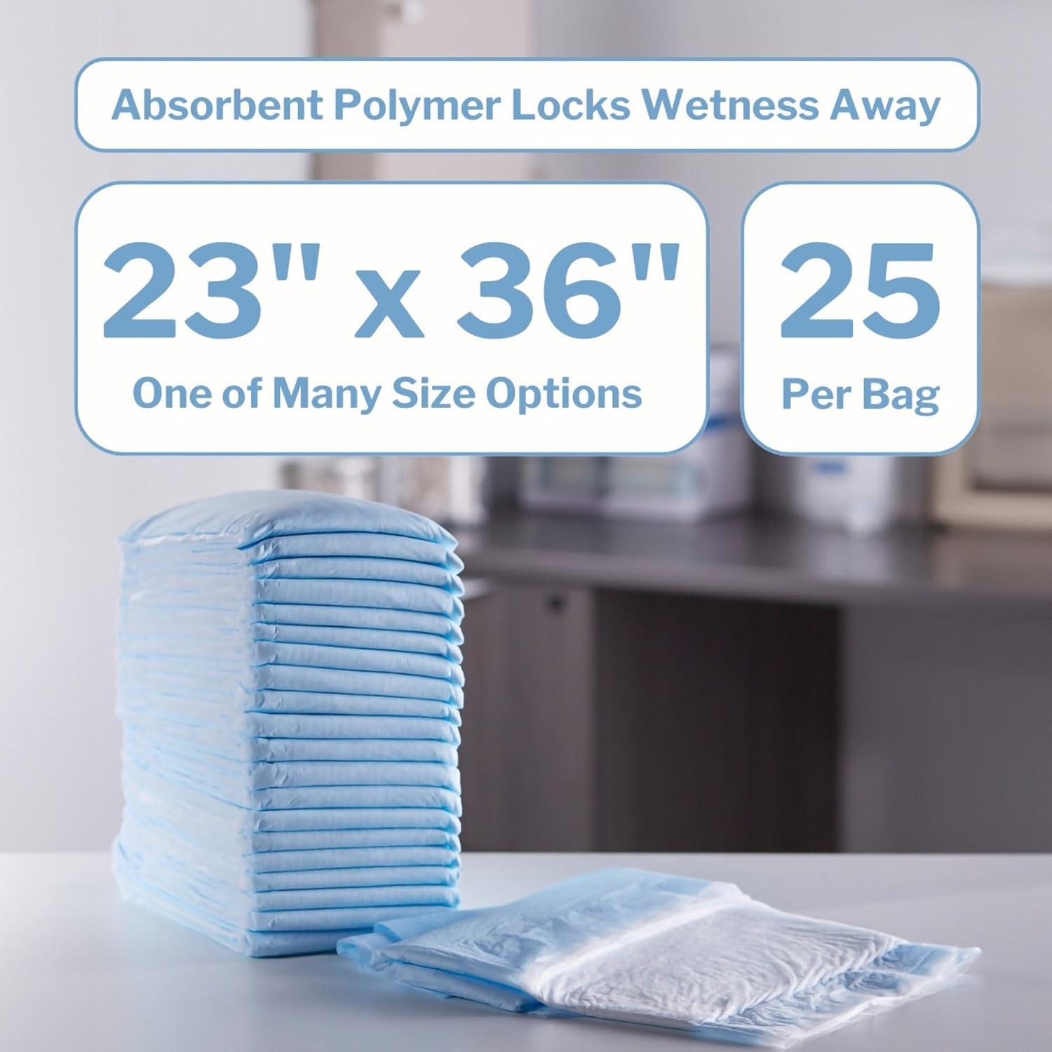 image:imageMcKesson Underpads Disposable Bed Pads 23 x 36 25 Count Moderate Absorbency Polymer Incontinence Chux Pads for Adults Elderly and Baby Pee Pads23 X 36 Inch 150 ct