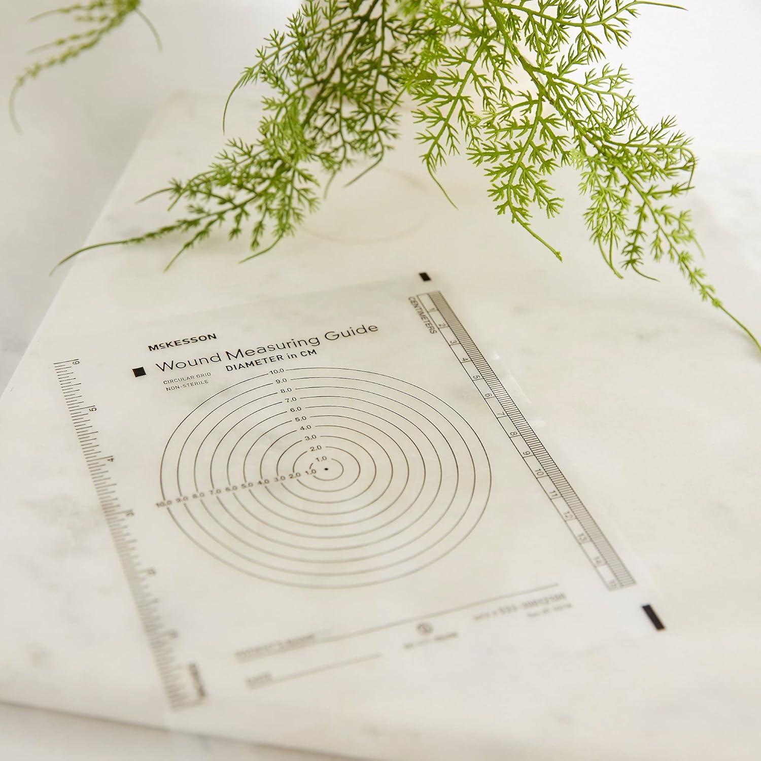 image:imageMcKesson Wound Measuring Guide NonSterile Clear Plastic 5 in x 7 in 100 count 60 Packs 6000 Total100 Count