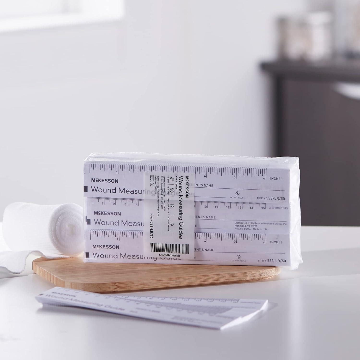 image:imageMcKesson Wound Measuring Guide Ruler NonSterile Paper 6 in 50 Count