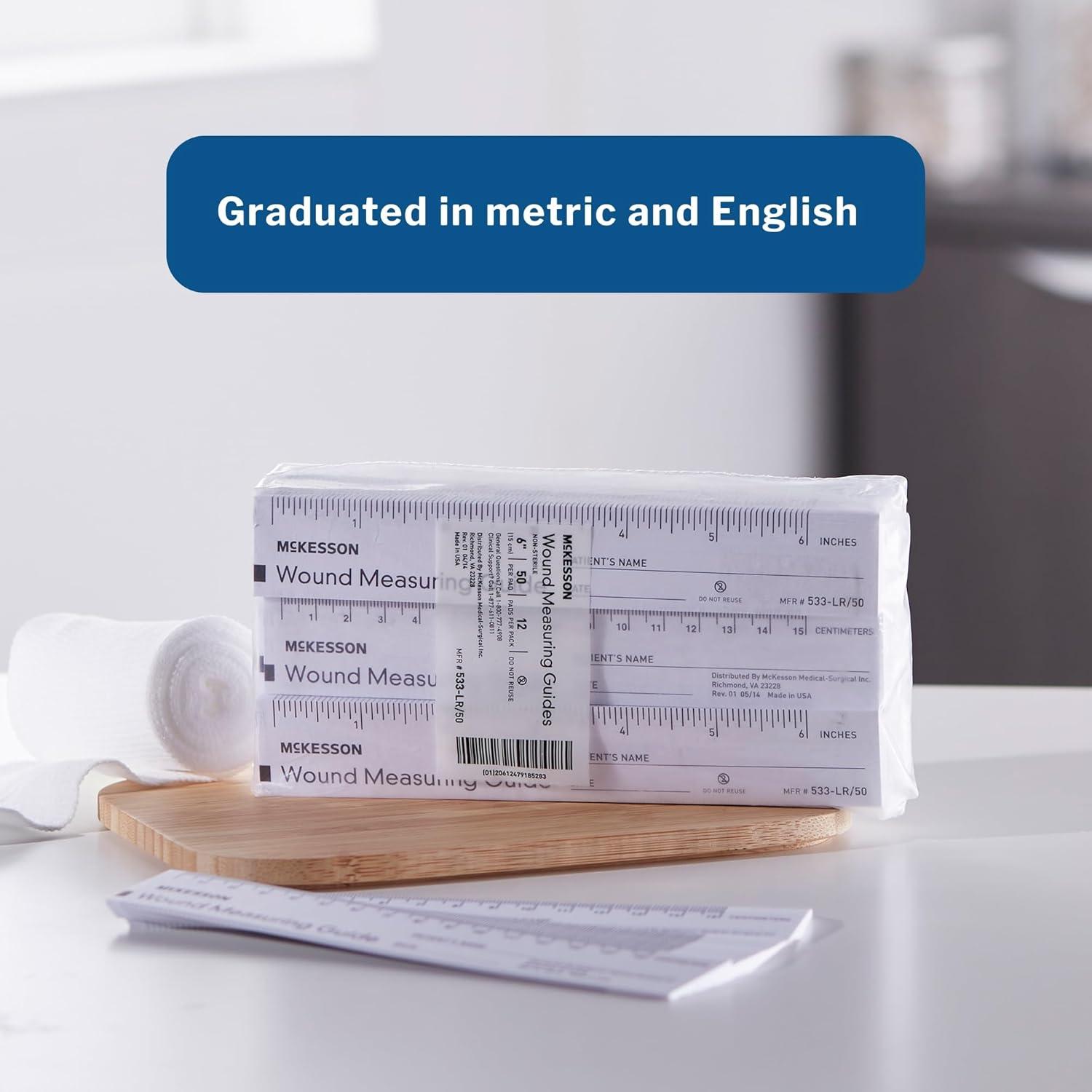 image:imageMcKesson Wound Measuring Guide Ruler NonSterile Paper 6 in 50 Count