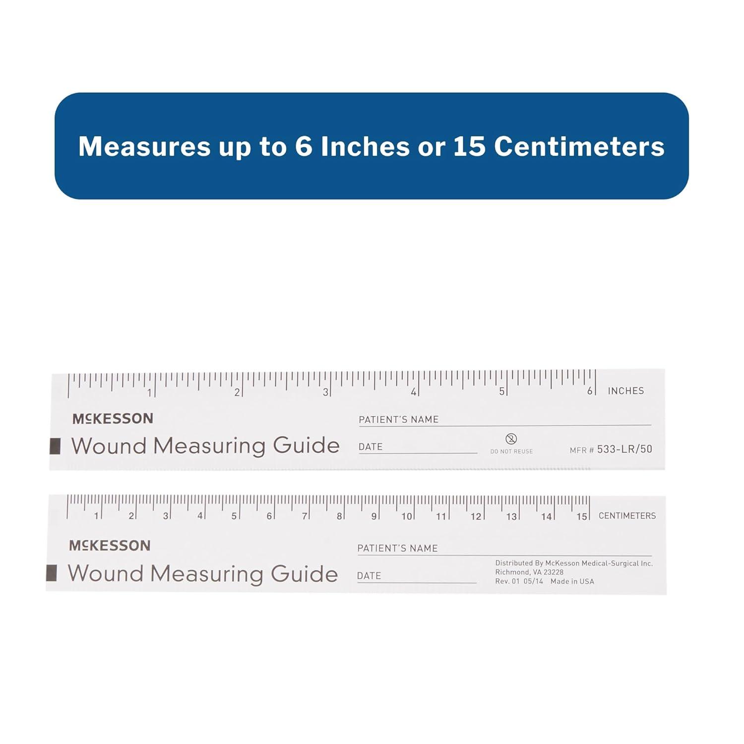 image:imageMcKesson Wound Measuring Guide Ruler NonSterile Paper 6 in 50 Count