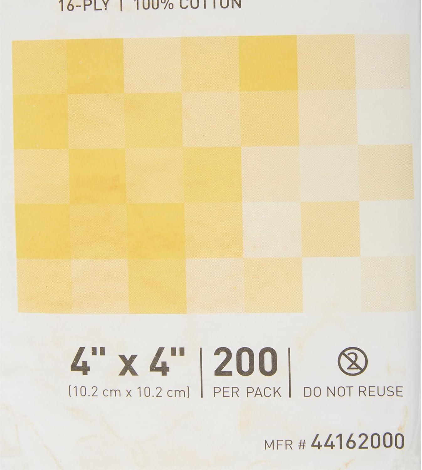 image:imageMcKesson Woven Gauze Sponges 16Ply NonSterile 100 Cotton 4 in x 4 in 200 per Pack 10 Packs 2000 Total200