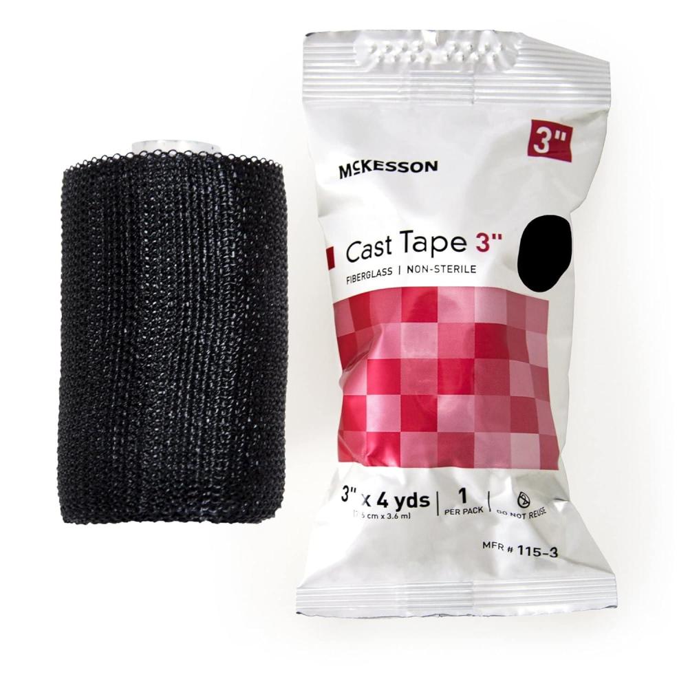 image:imageMcKesson Cast Tape Fiberglass Black 3 in x 4 yds 1 Count 10 Packs 10 Total