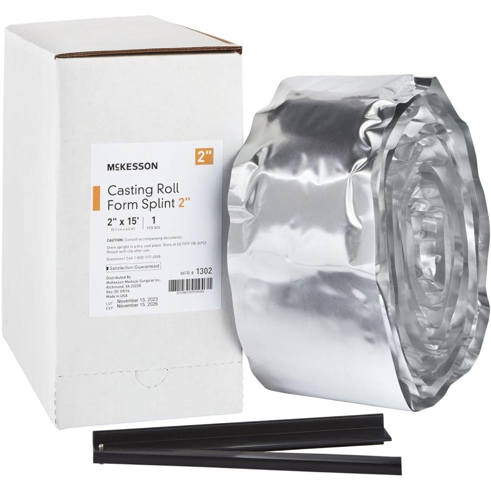 image:imageMcKesson Casting Roll Form Splints Fiberglass White 2 in x 15 ft 1 Count 2 Packs 2 Total