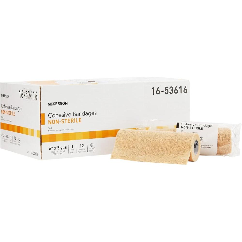 image:imageMcKesson Cohesive Bandages NonSterile 6 in x 5 yd 1 Count 12 Packs 12 Total