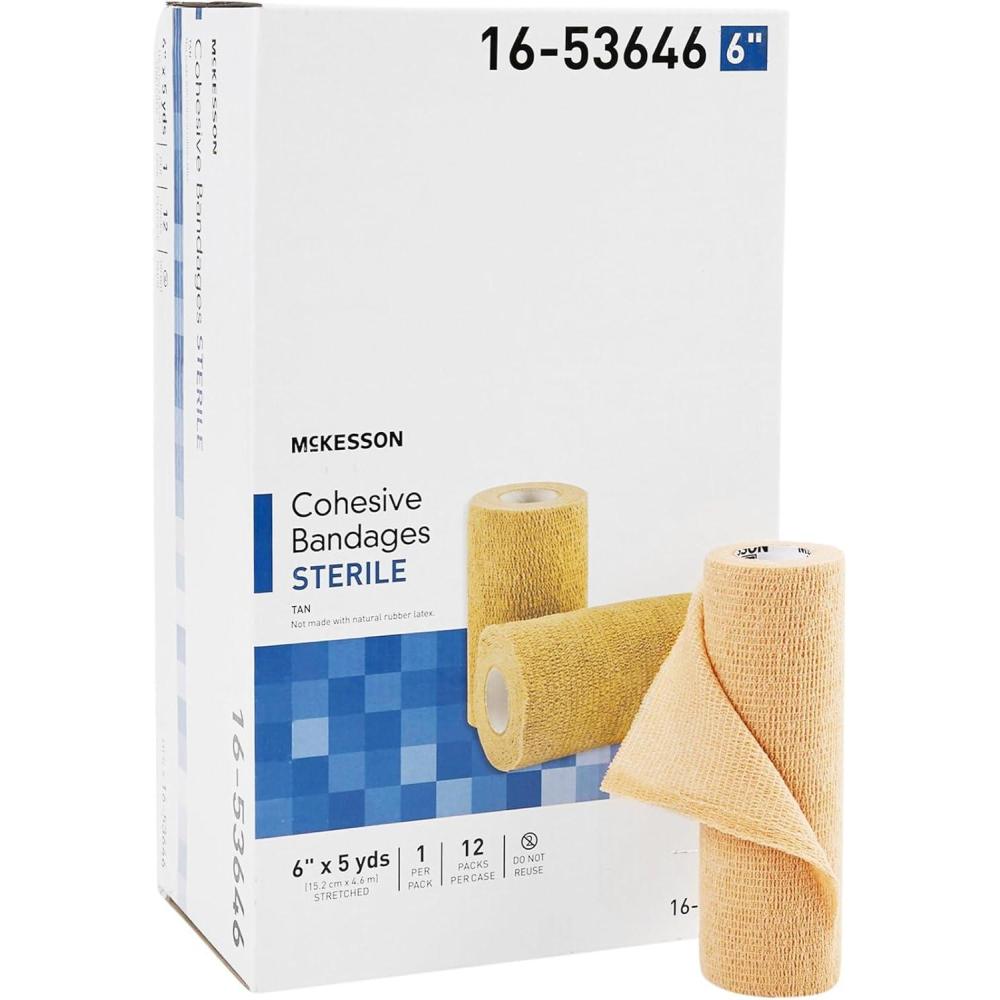 image:imageMcKesson Cohesive Bandages Sterile Compression Bandage 6 in x 5 yd 1 Count 1 Roll