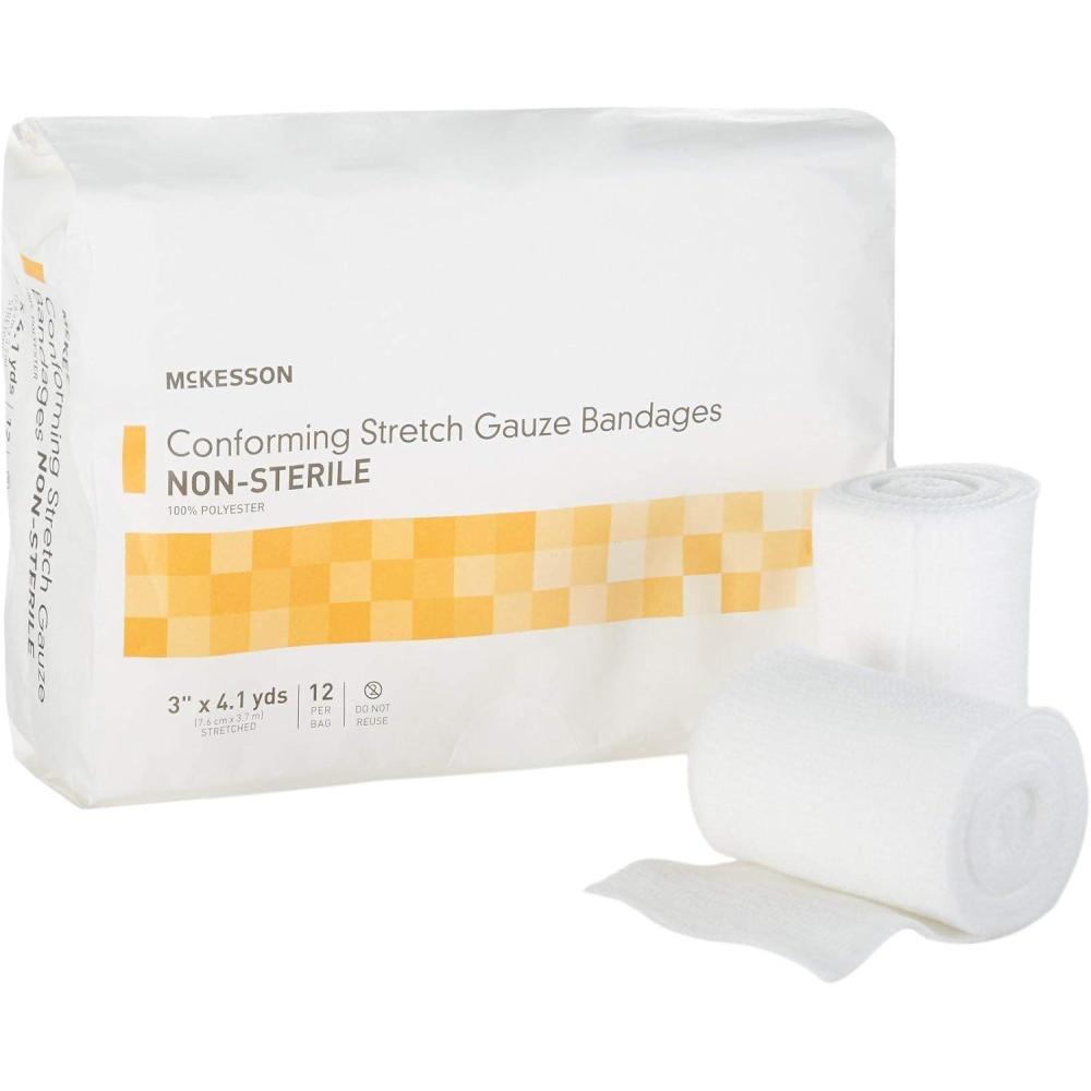 image:imageMcKesson Conforming Stretch Gauze Bandages NonSterile 4 in x 4 110 yds 12 Count3 Inch X 4110 Yard  96 ct