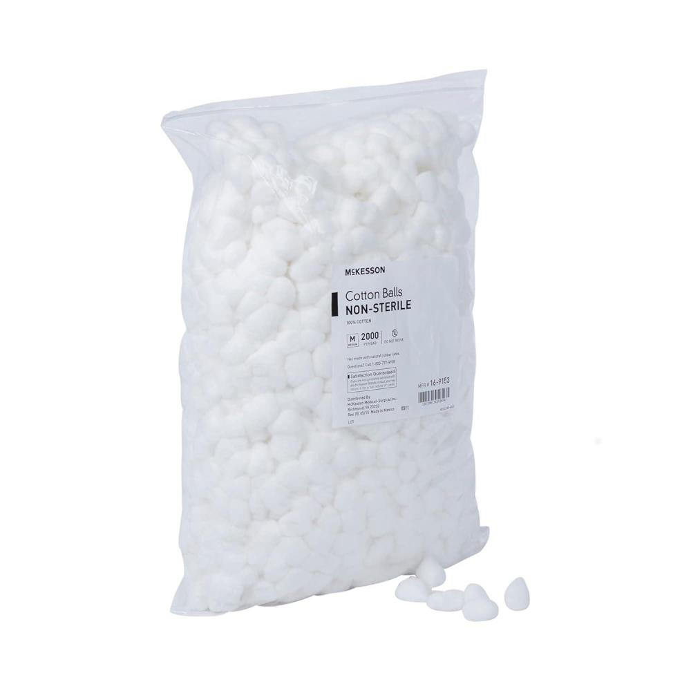 image:imageMcKesson Cotton Balls 2000 Count Bulk 100 Pure Cotton Balls for Face Nail Polish Remover Makeup MediumMedium 4000 Count