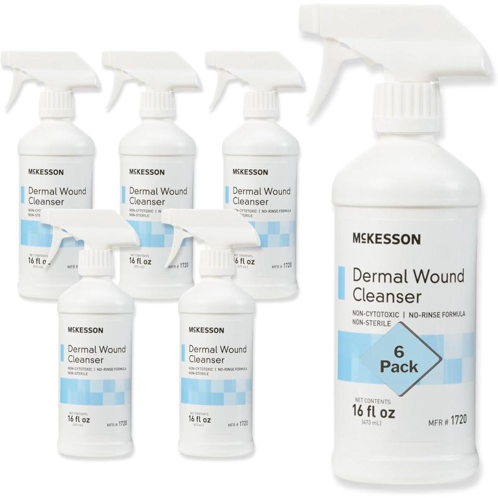 image:imageMcKesson Dermal Wound Care Cleanser Spray 16 oz 1 Count First Aid Wash Solution for Minor Injuries Cuts Burns Scrapes Sores16 Ounce  6 ct